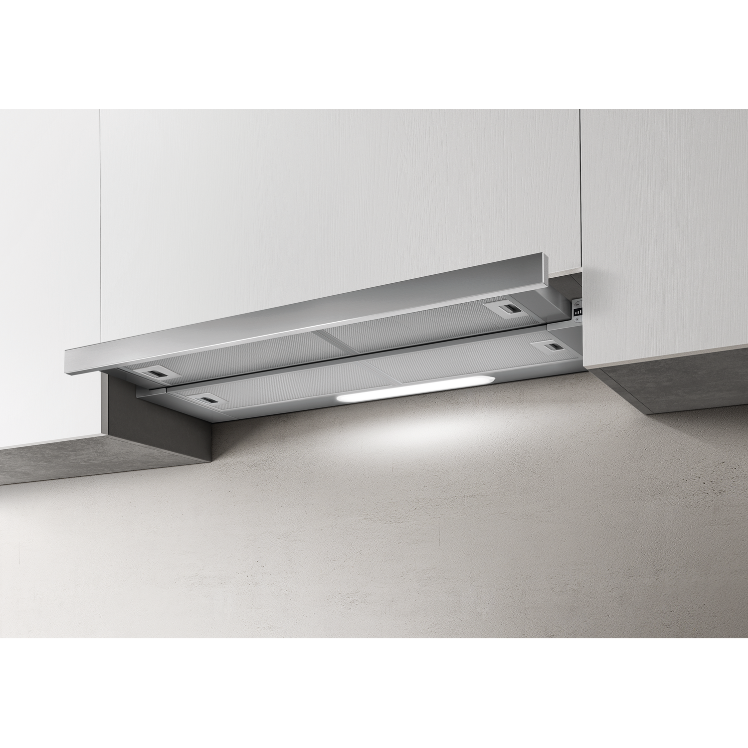 Elite 35 inbouw afvoer zilver + rvs 90 cm