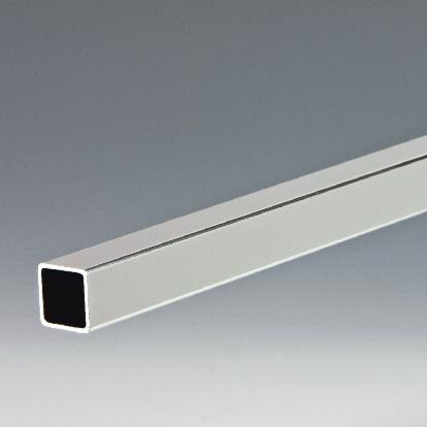 Vierkante stang, B25 H25 L2000, glanzend aluminium