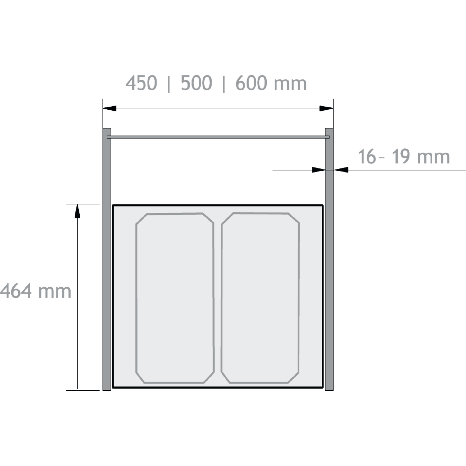 Afvalemmer VS Oeko-Liner Maxi k60cM53l(2x12.5+28l)