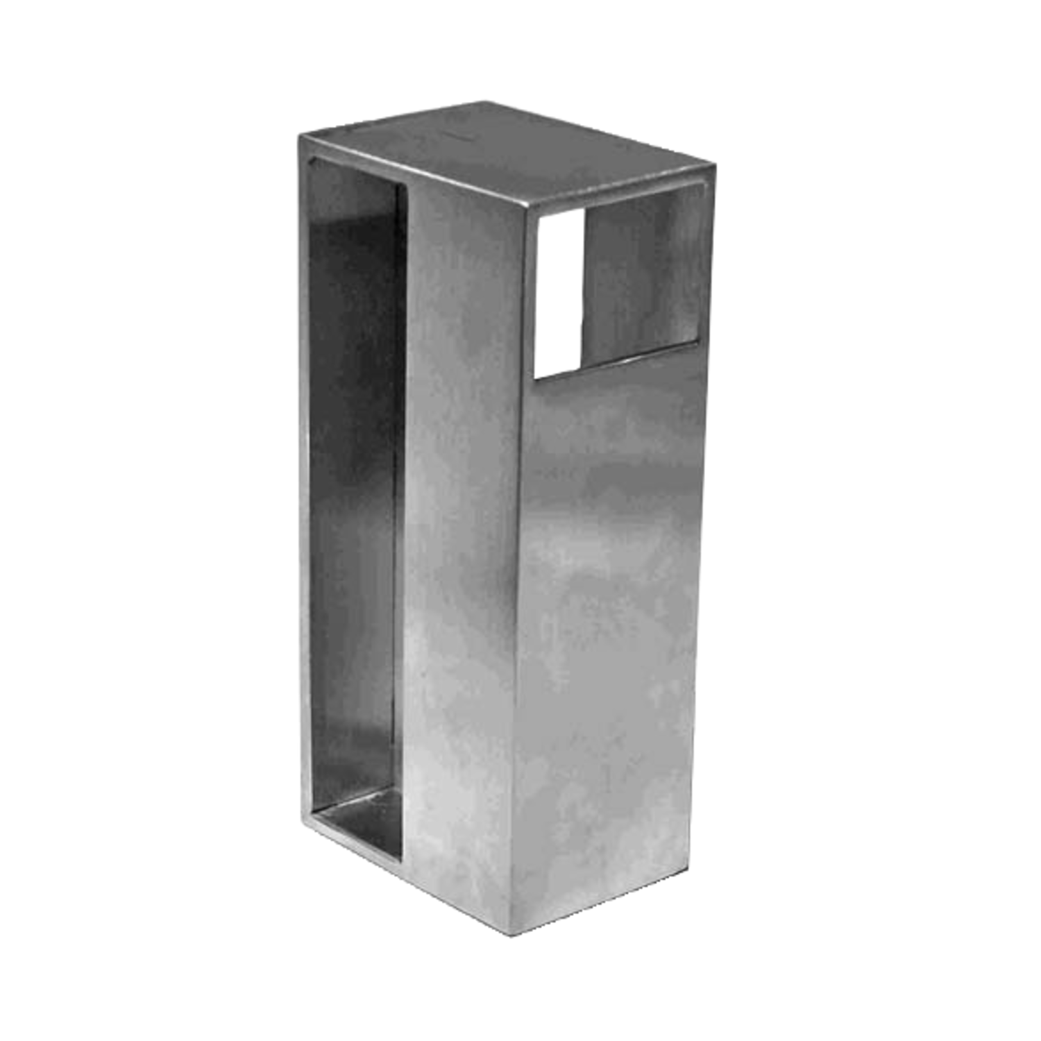 Schuifdeurgreep kube 120x55x40mm rvs - gesloten
