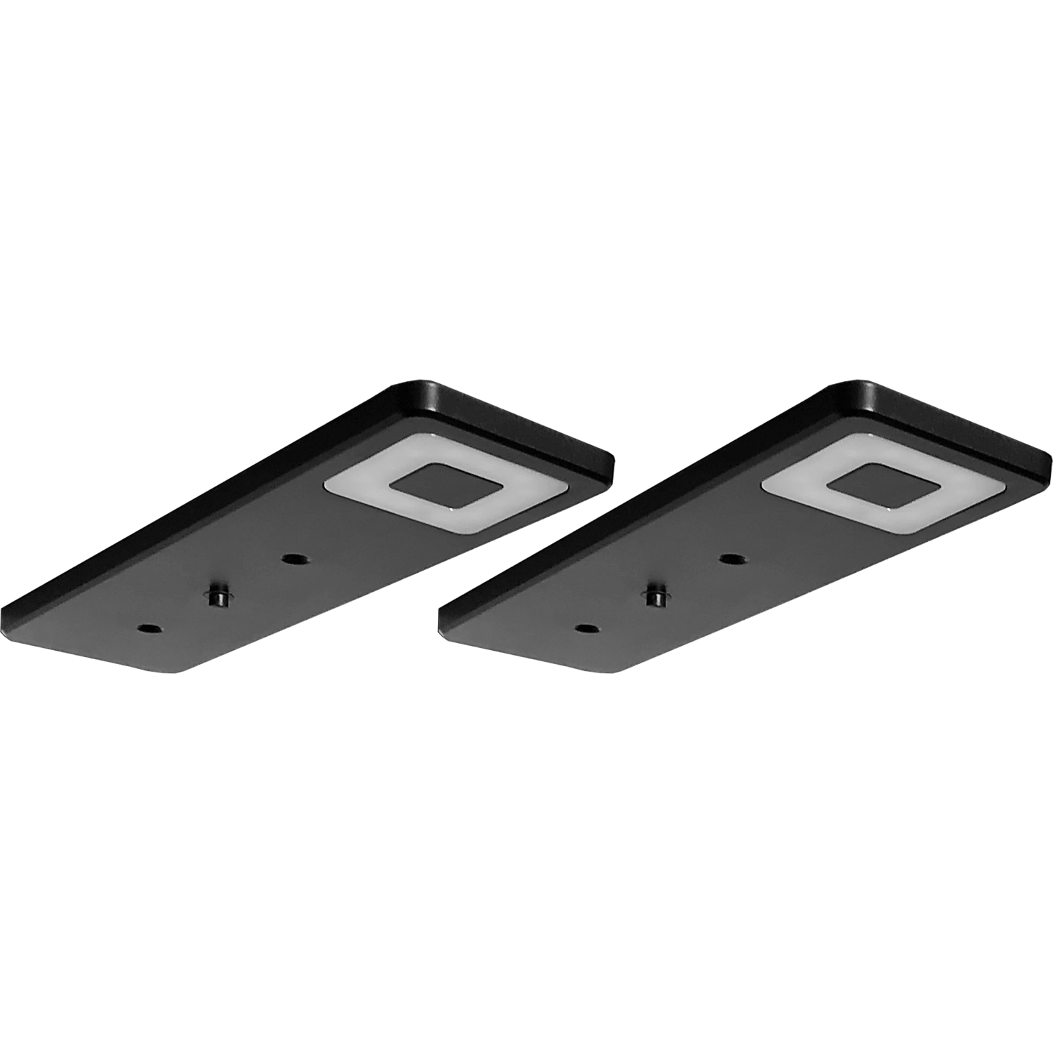 Set 2 led roeled 3W 4000K 12V zwart-centrale schakelaar - konvertor