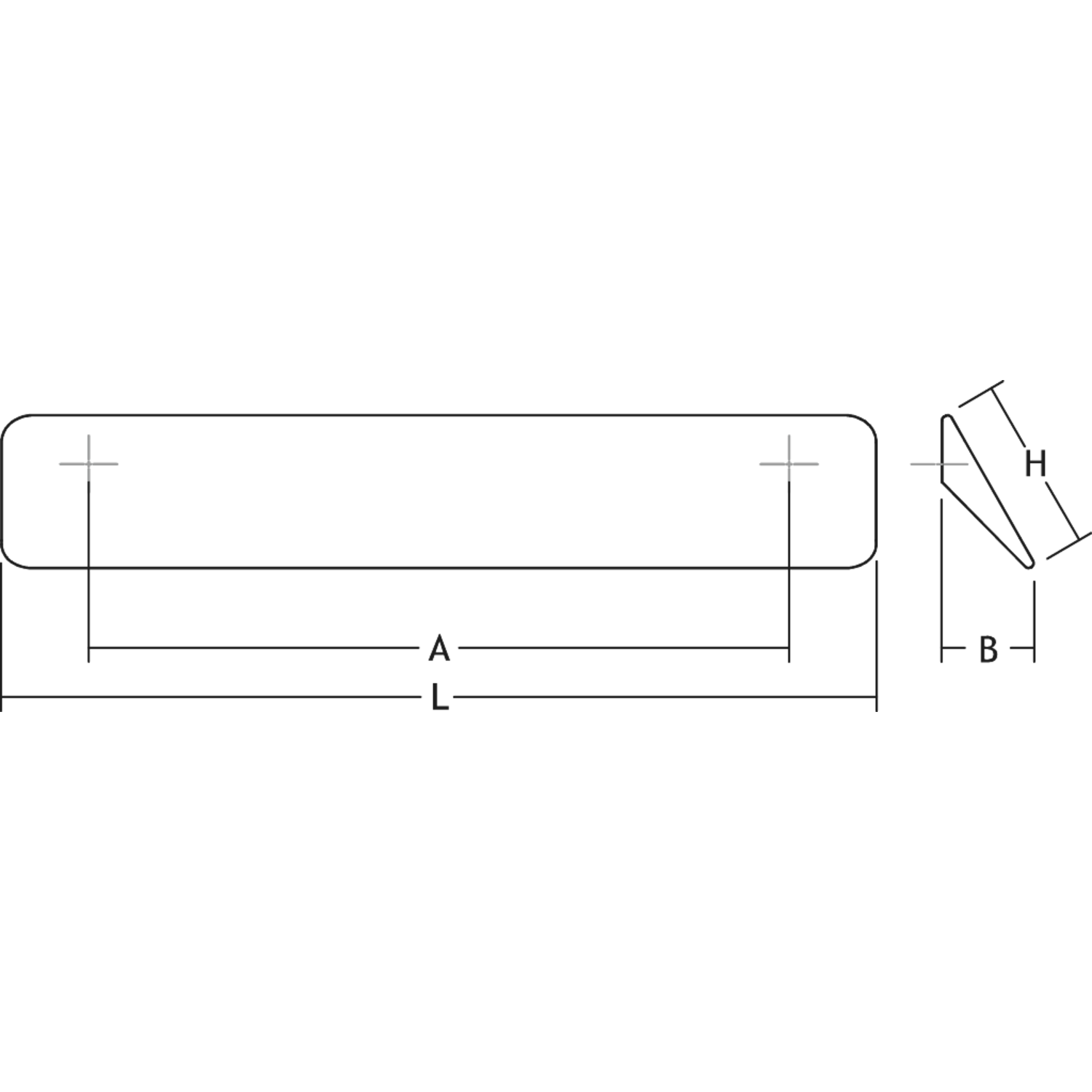 Greep switch ba32 l50 zamak geborsteld nikkel