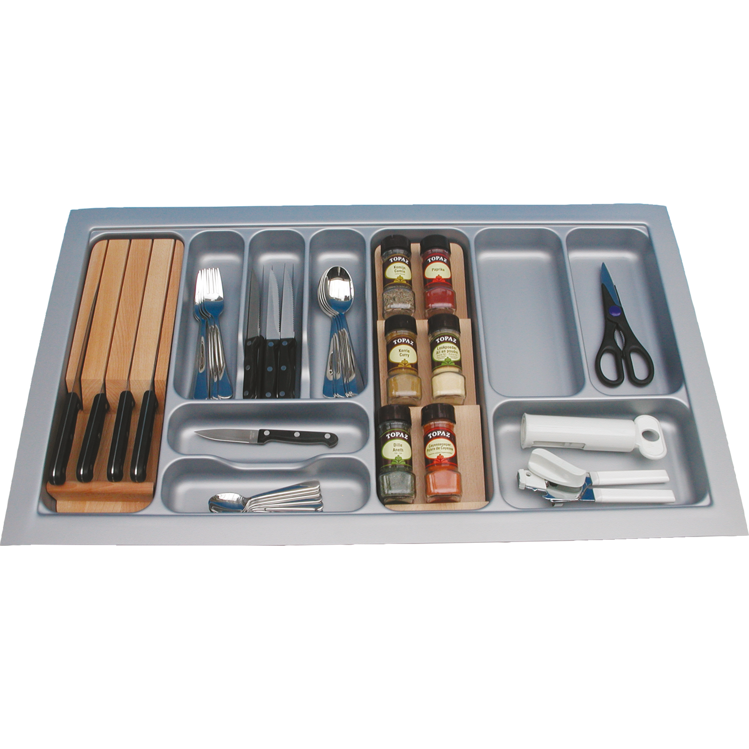 Inleglade k.100 cm alu grijs b901-950 d440-500 mm