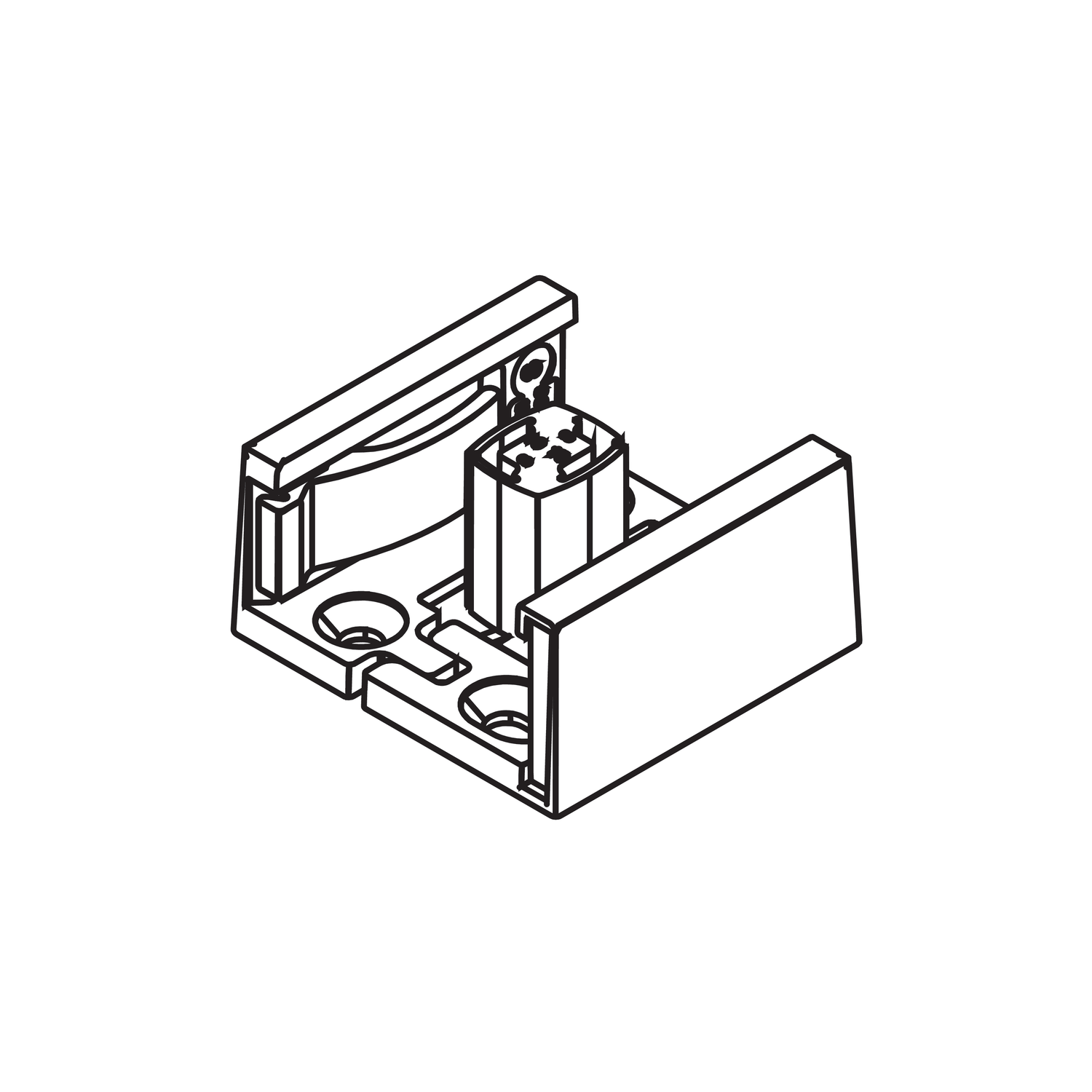 Hawa bodemgeleider glas/glas voor Ordena