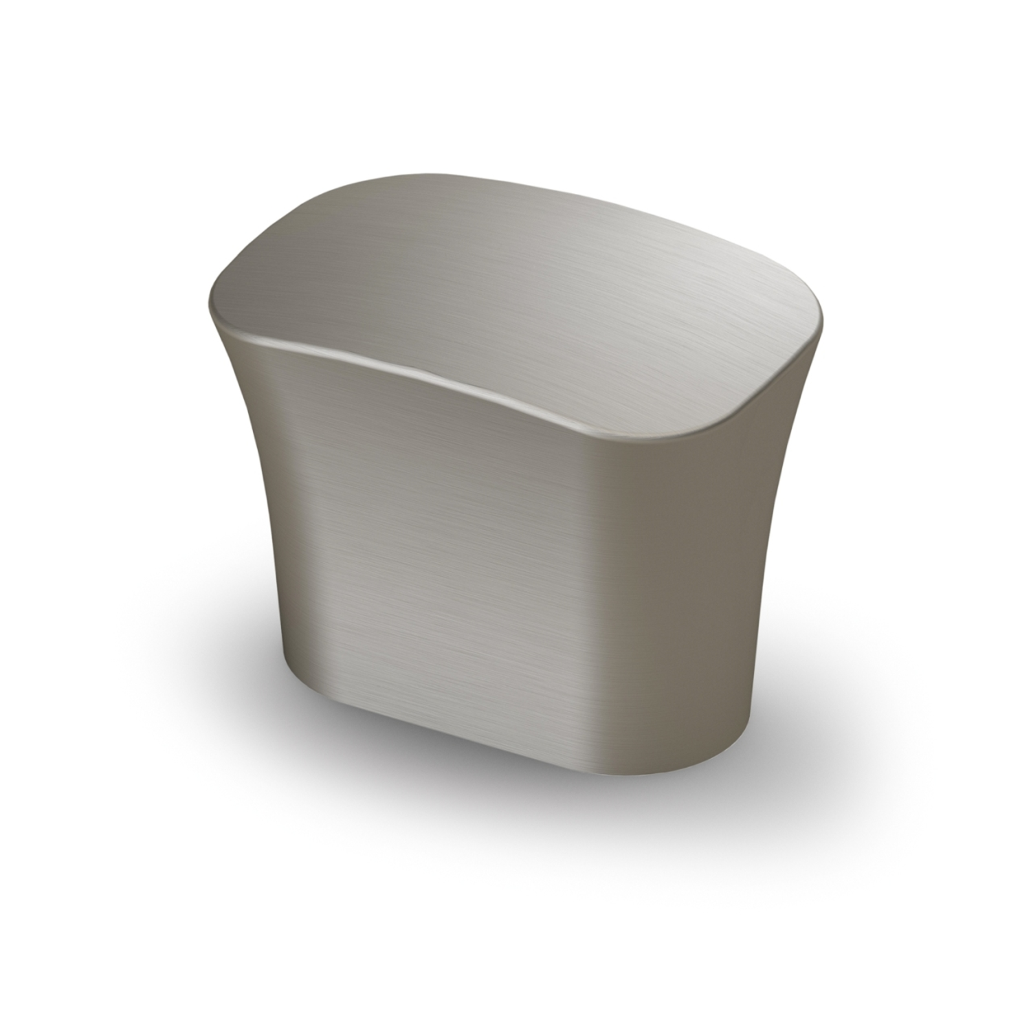 Knop Itri, boorafstand 16, L 38 mm, B 25 mm, H 30 mm, roestvrij staal finish geborsteld