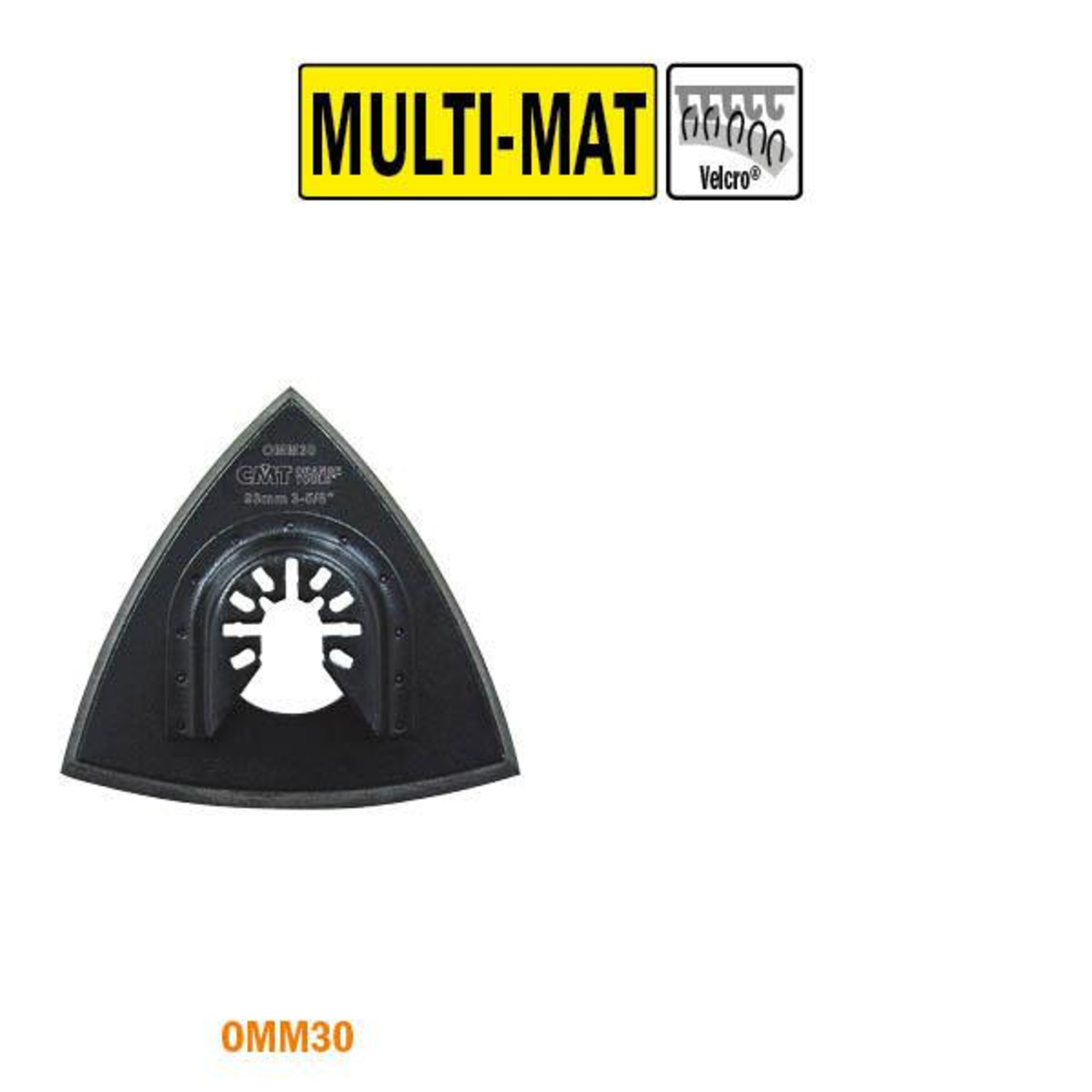93mm driehoek schuurzool  met velcro-h=93