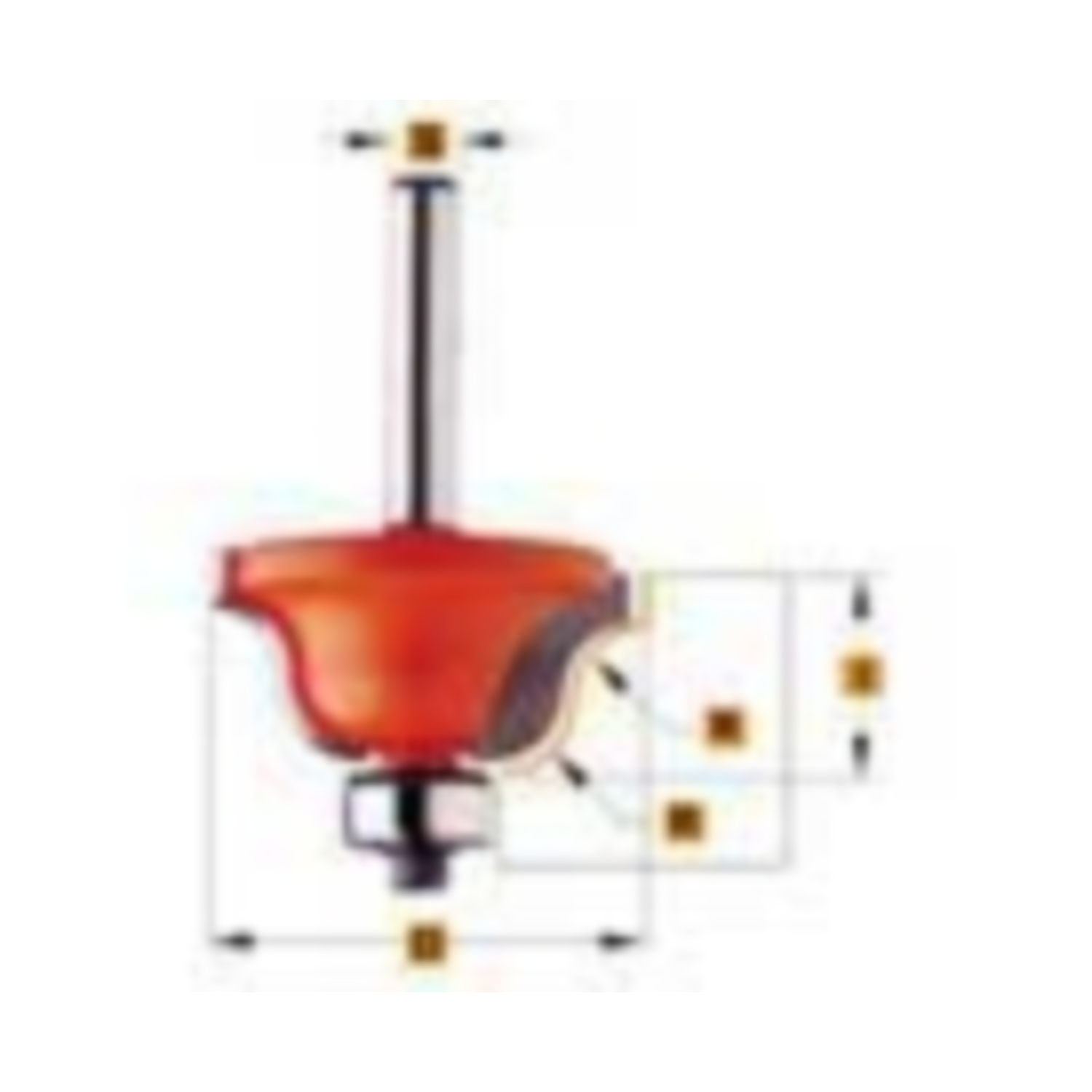 Profielfrees met geleidelager r=6,4 d=38,1 i=17,3 hw