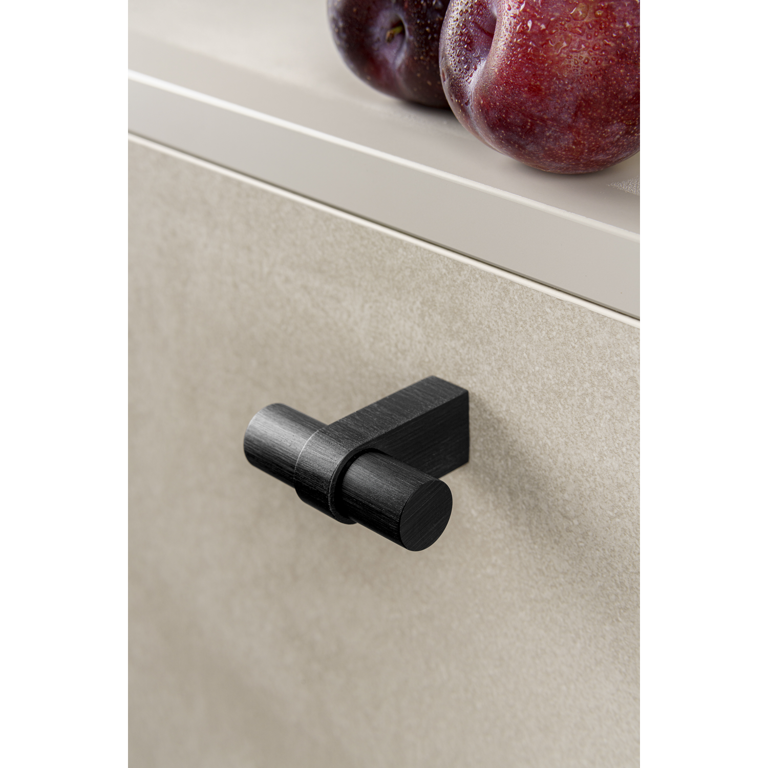 T-knop NOBB L52 aluminium geborsteld messing cava