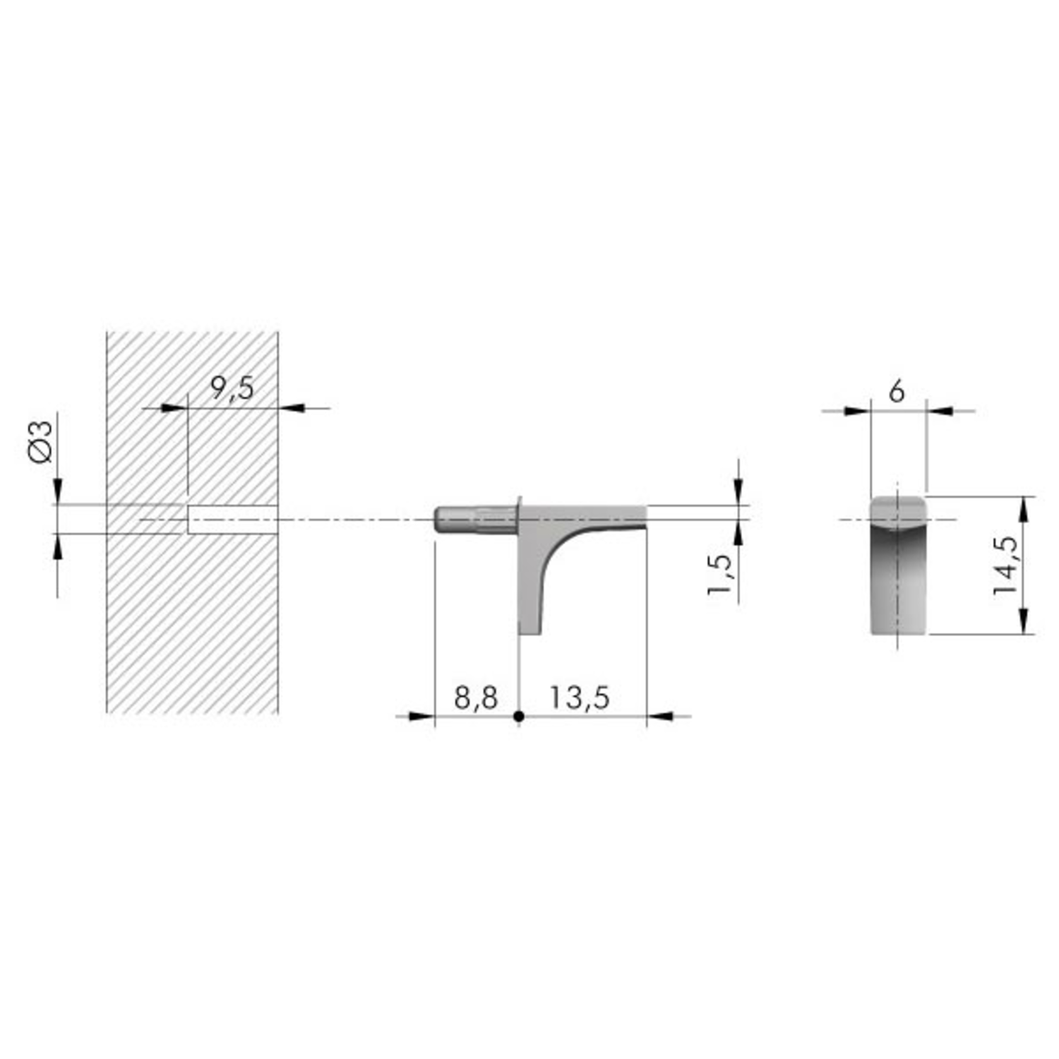 Schabdrager K-Line nikkel d.3mm