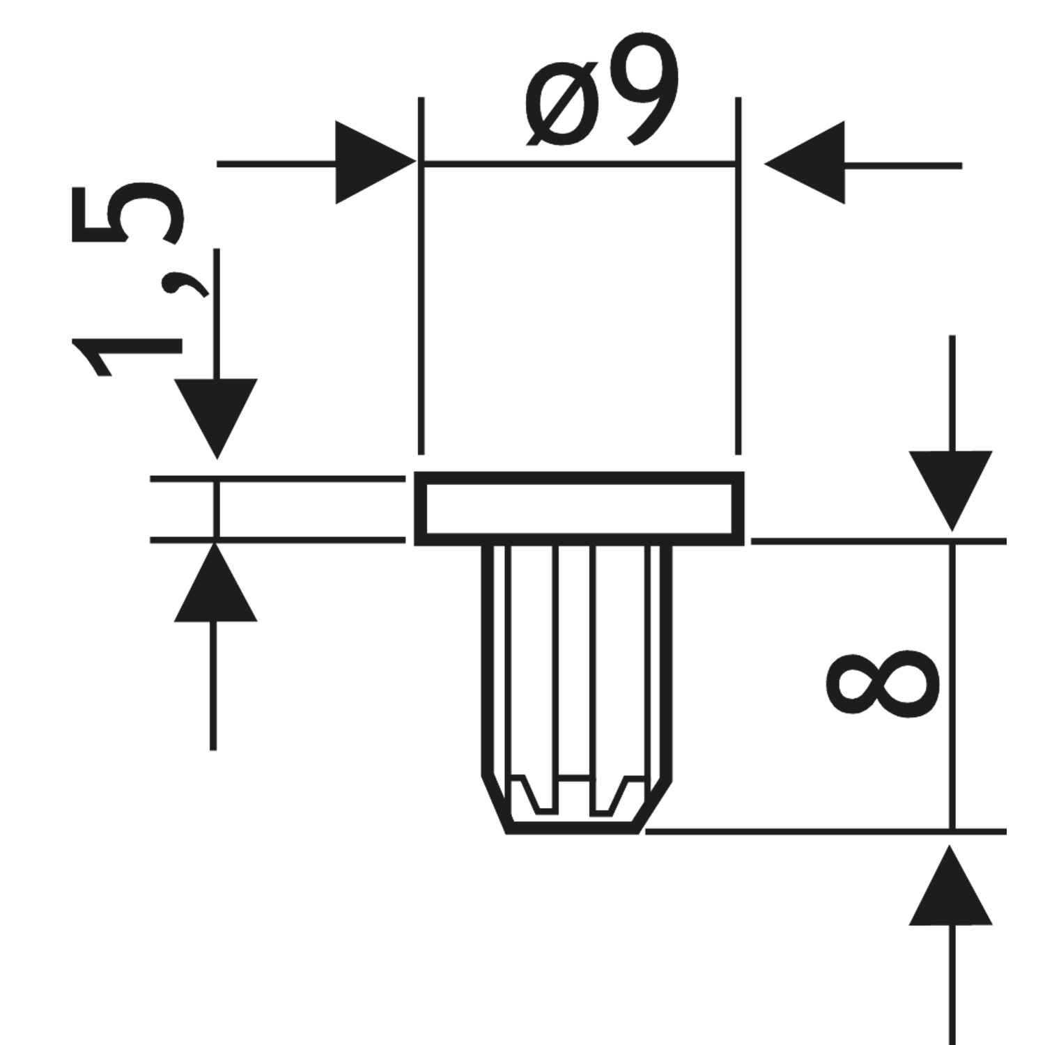 Deurdemper speciale muf 5mm transparant