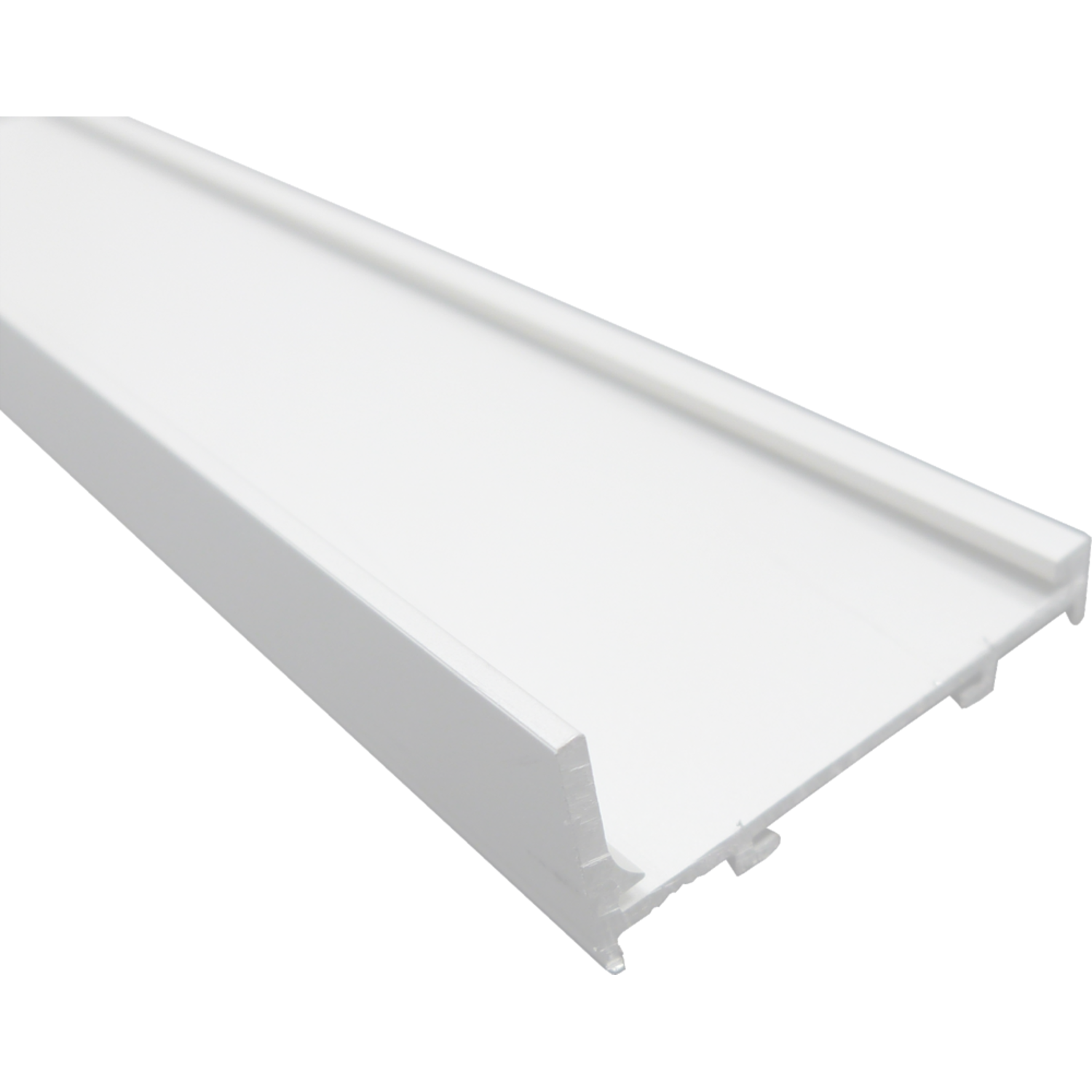 Greeplijst L- vorm voor decor strip wit 5000mm