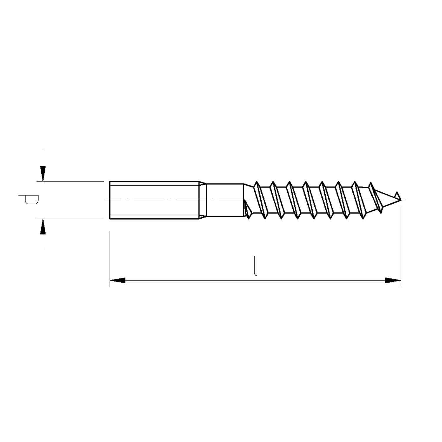 Pootvijzen M8x50 verzinkt