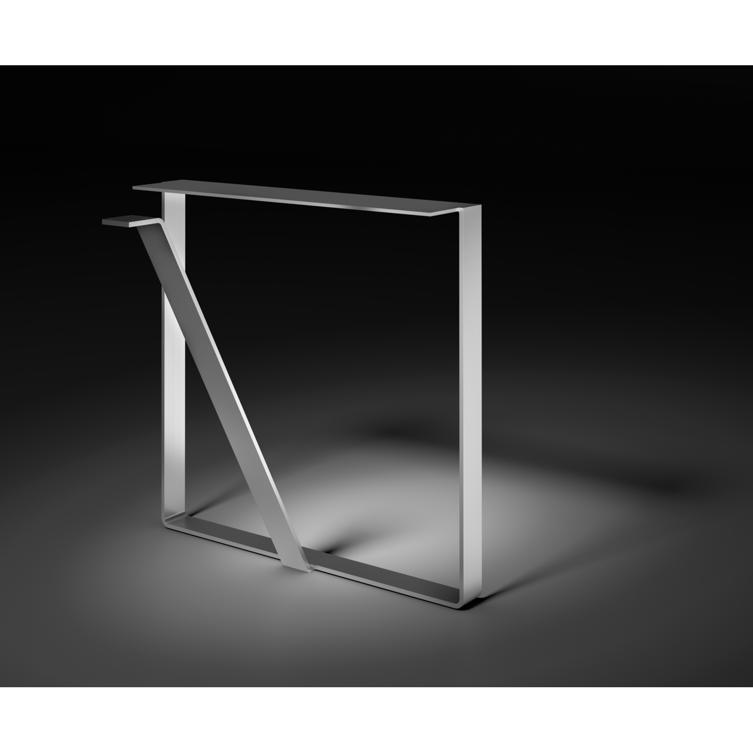 U-poot vrijst.tafel chr. h=690mm/b=700mm