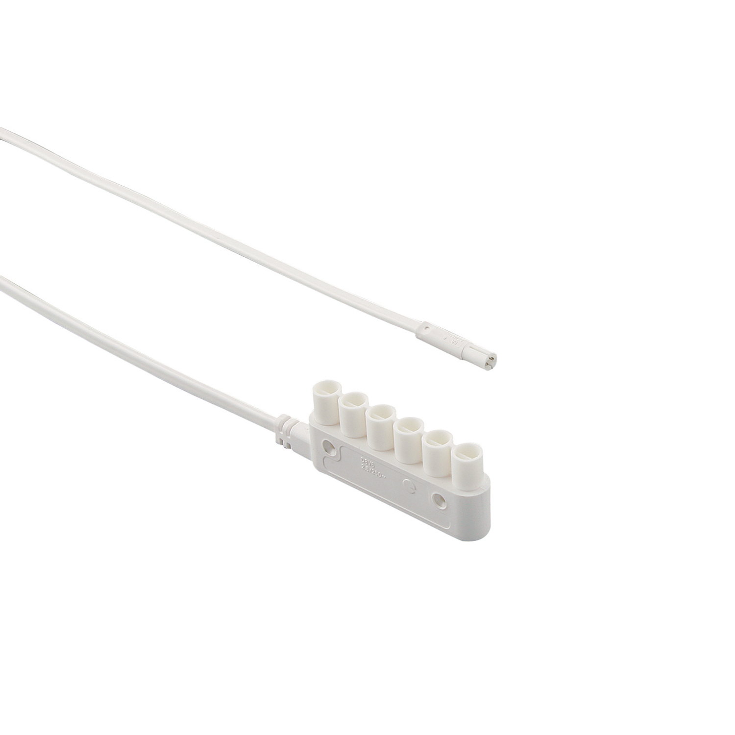 Mini-Stekker verdeler 6 lampen+ 2m kabel met minis + 2m kabel met ministekker