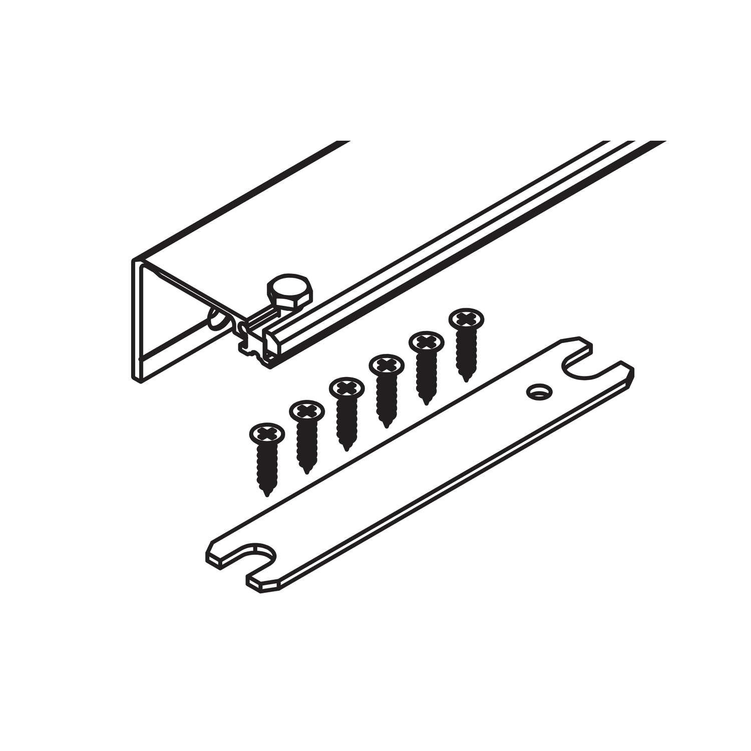 Hawa Concepta connector 55mm l650mm voor 1 deur