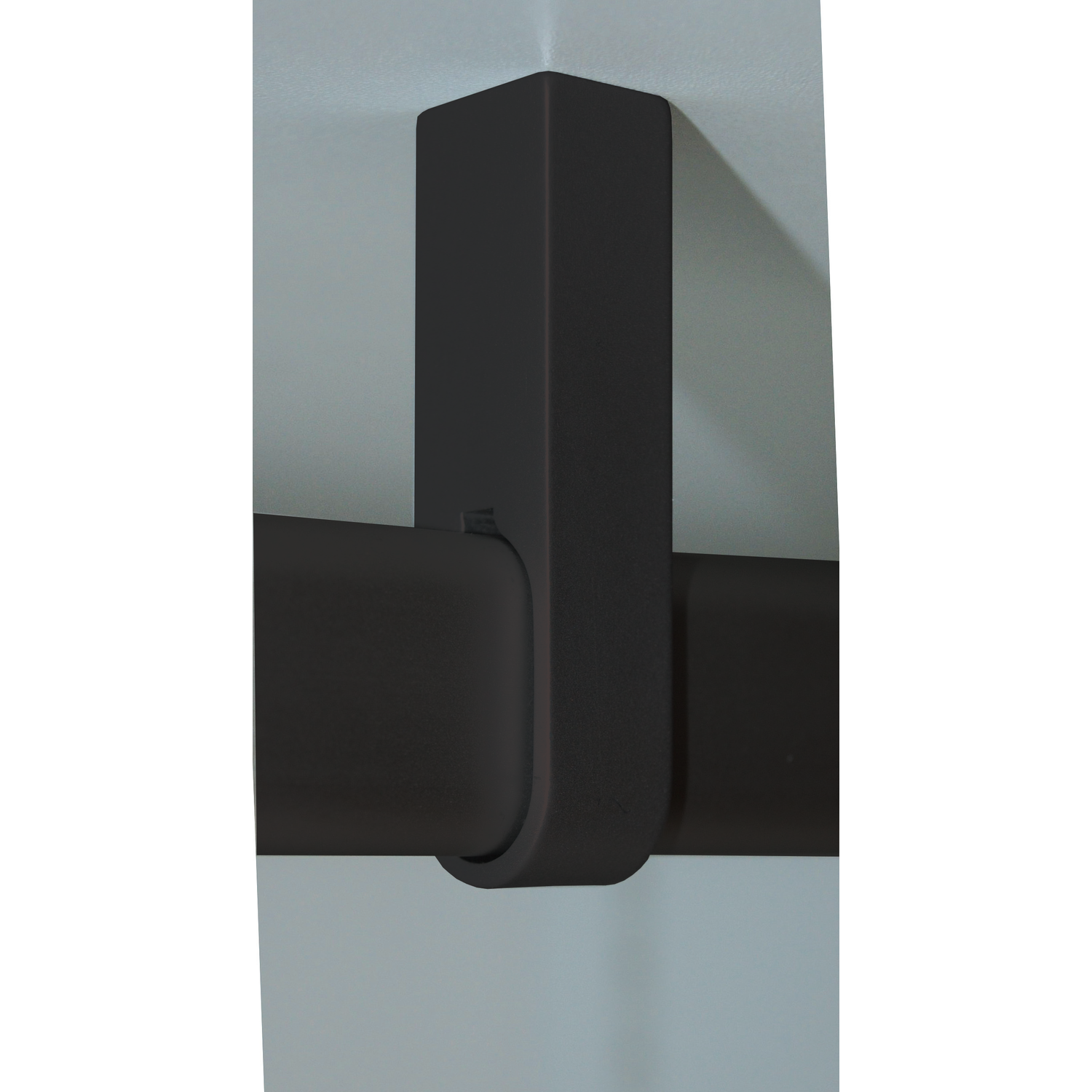 Kastbaarhouder ovaal open zamac zwart mat 14x30