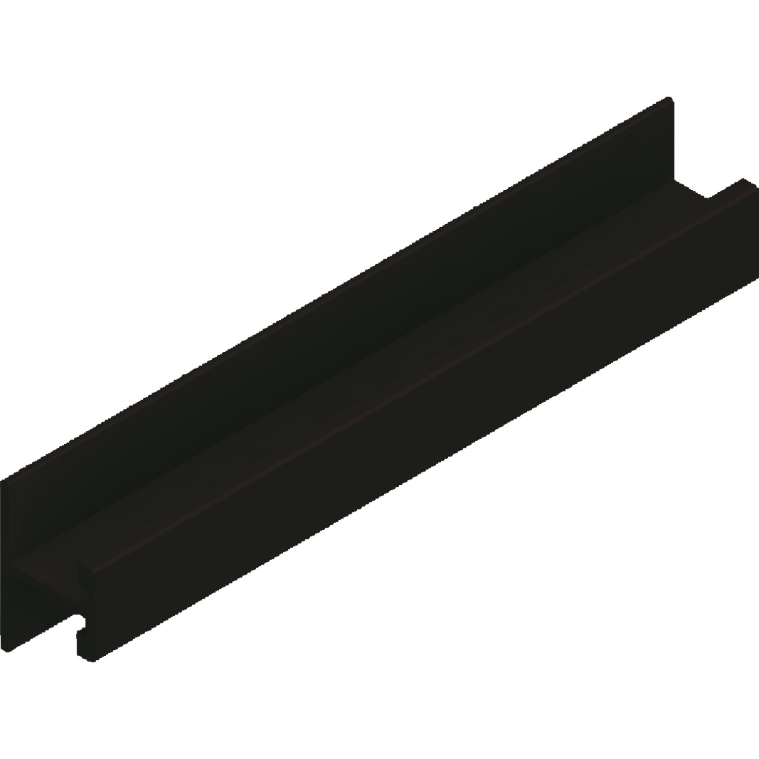Horizontaal H-profiel PRH10V 4m alu zwart