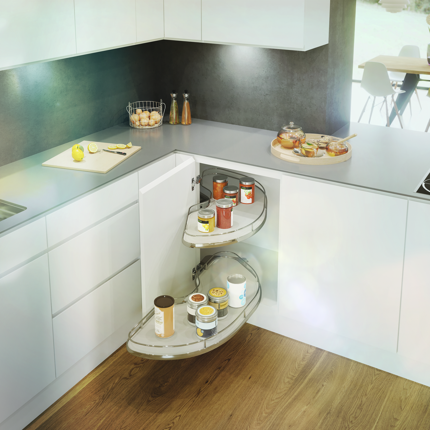 Cornerstone maxx hoekkast beslag chroom 650-850mm