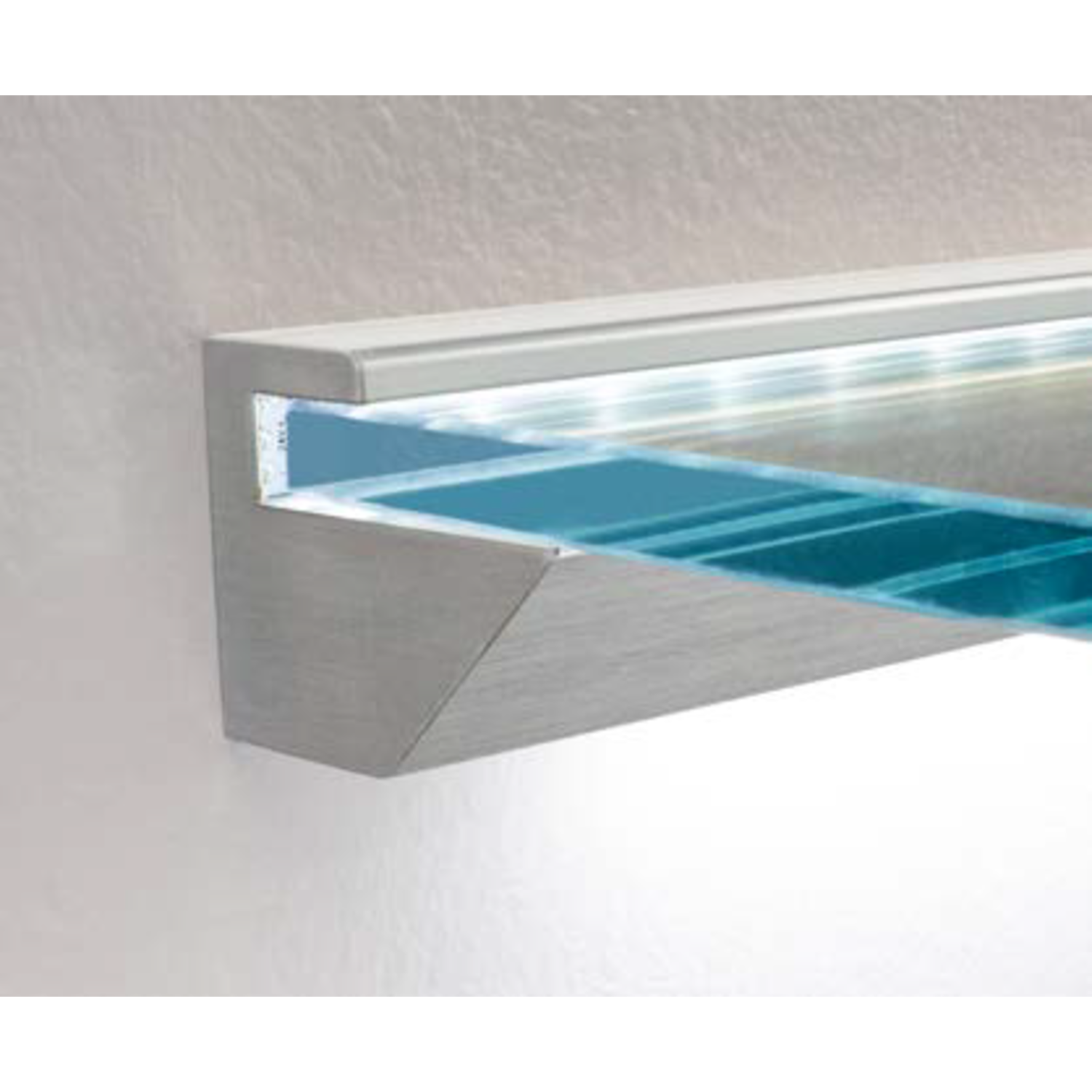 Glasplaatdragerprofiel, voor 10 mm glas, B50 H40 L3000, ral9010 glanzend wit