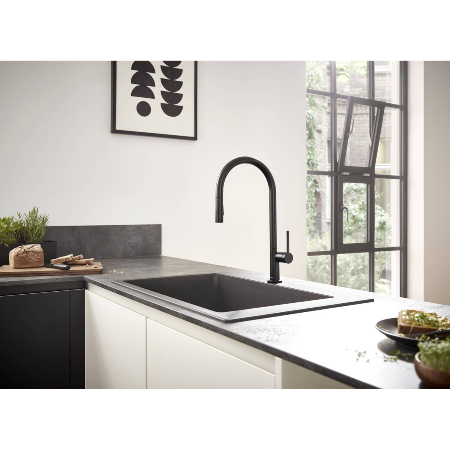 Hansgrohe Talis M549 sptm 210 2jet AZB mat zwart