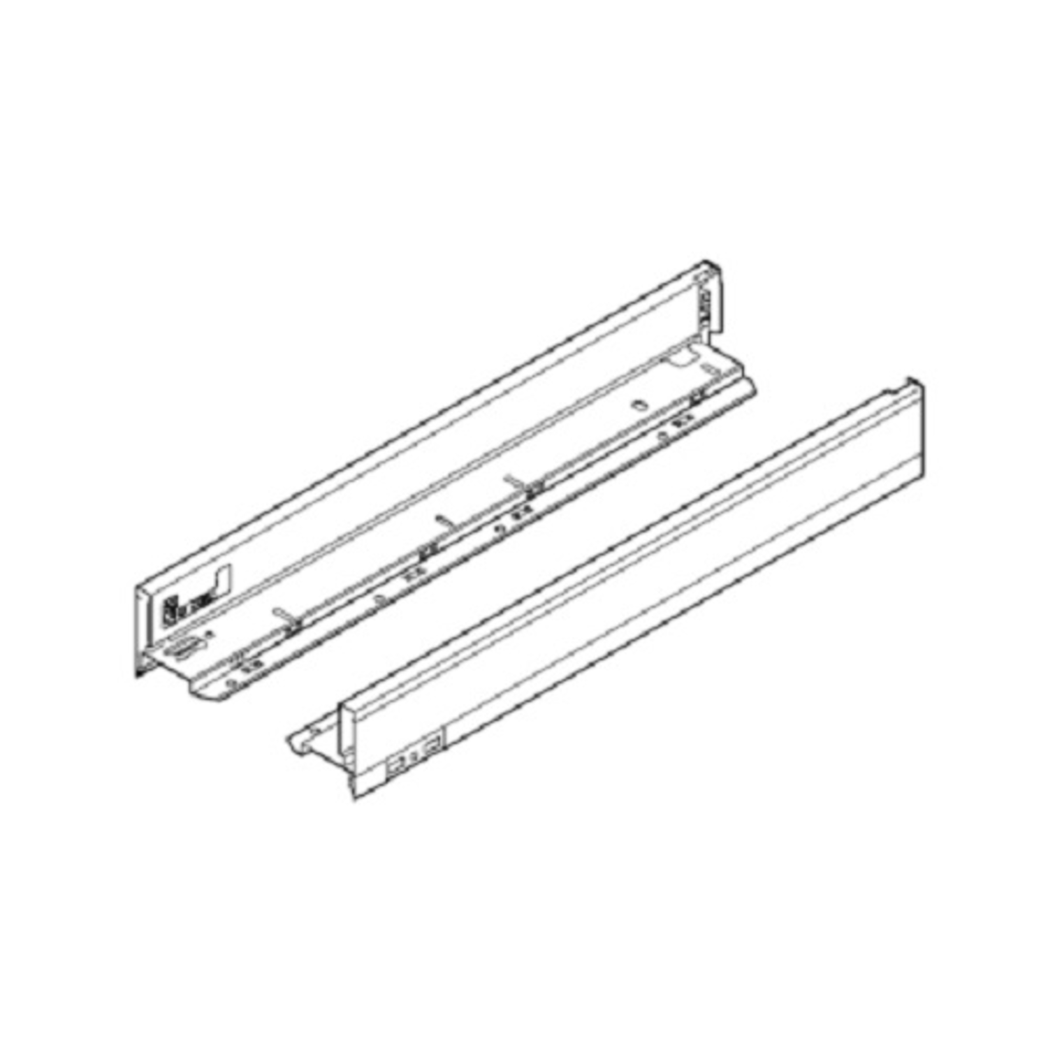 Legrabox zijkant l+r  n  450mm oriongrijs