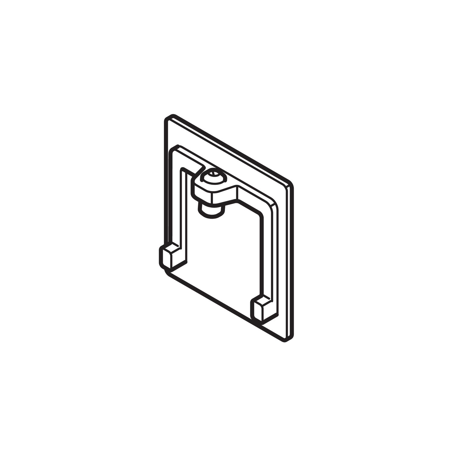 Hawa Junior 120 afdekkap looprail chroom mat