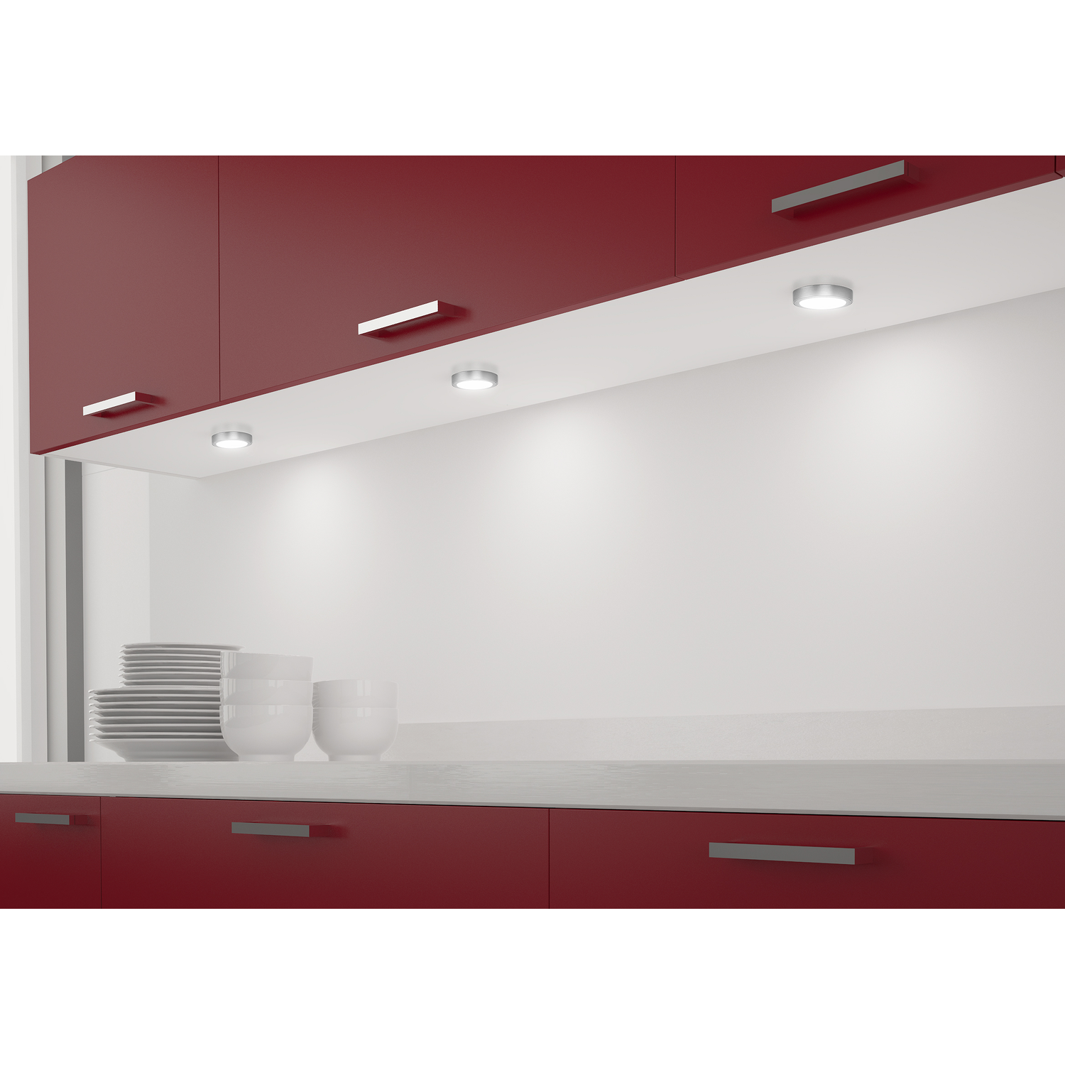 Sun led opbouwring RVS-look
