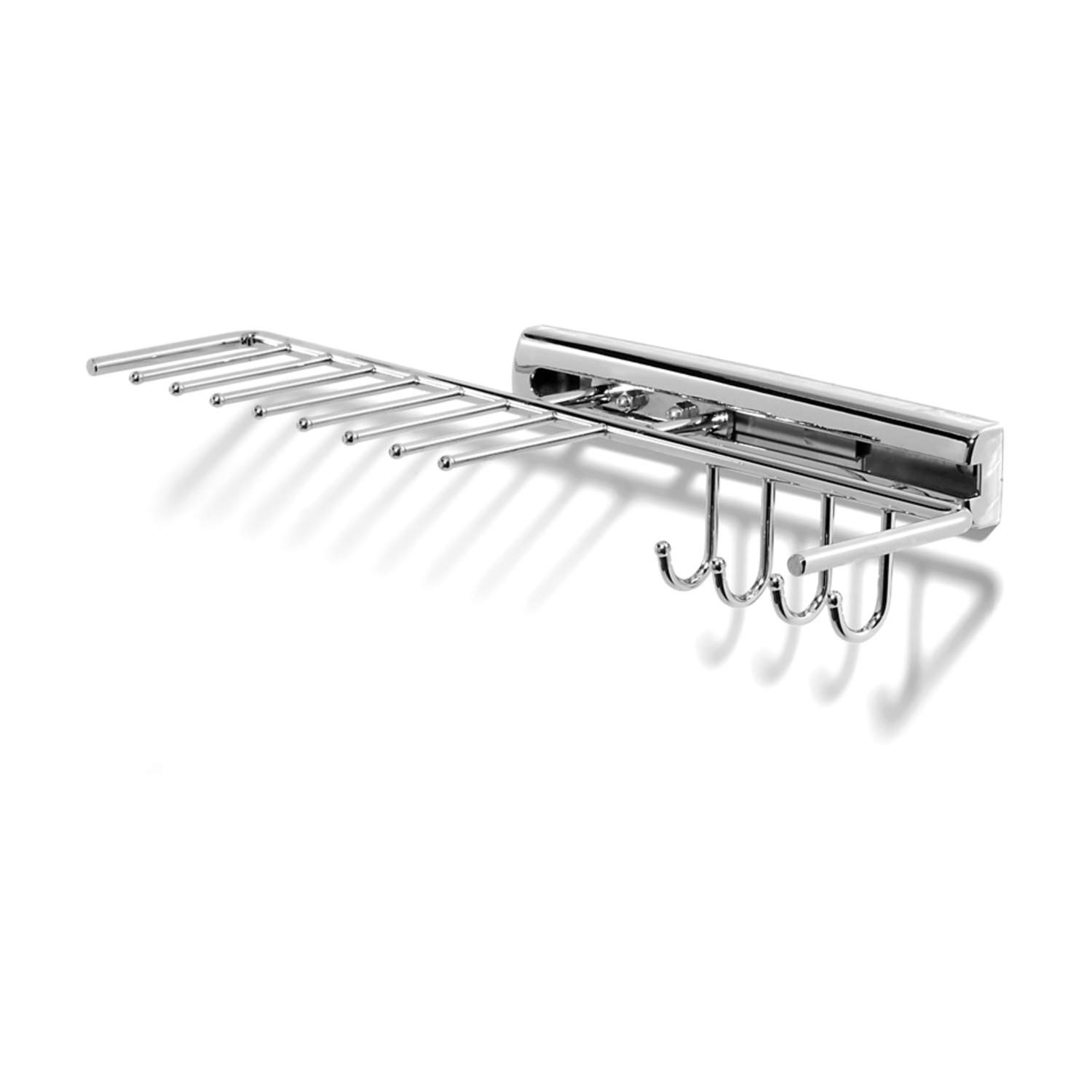 Uitschuifbare dassenhouder 130mm chroom