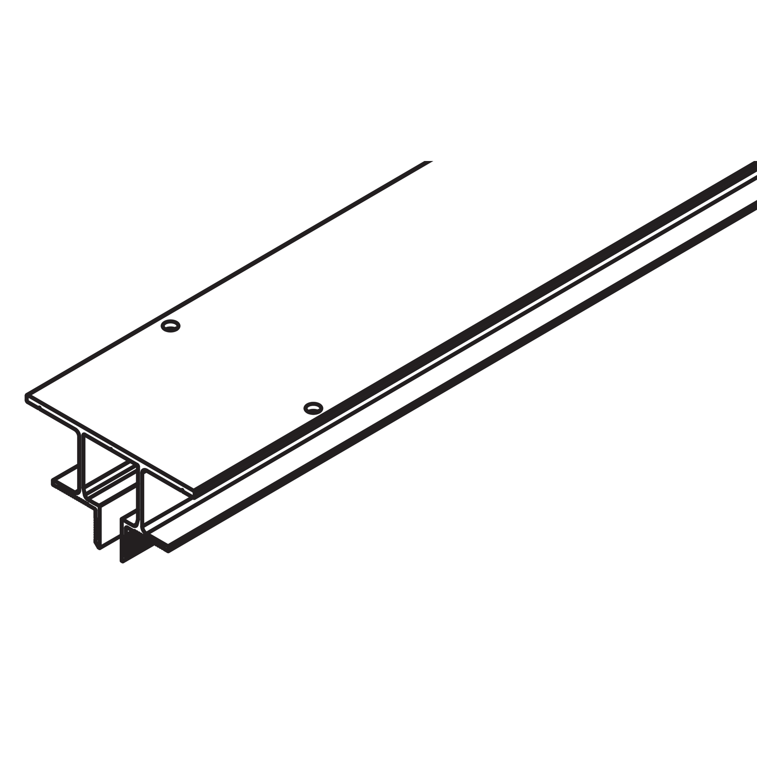 Hawa Porta HM/HMT looprail inbouw alu 3500mm