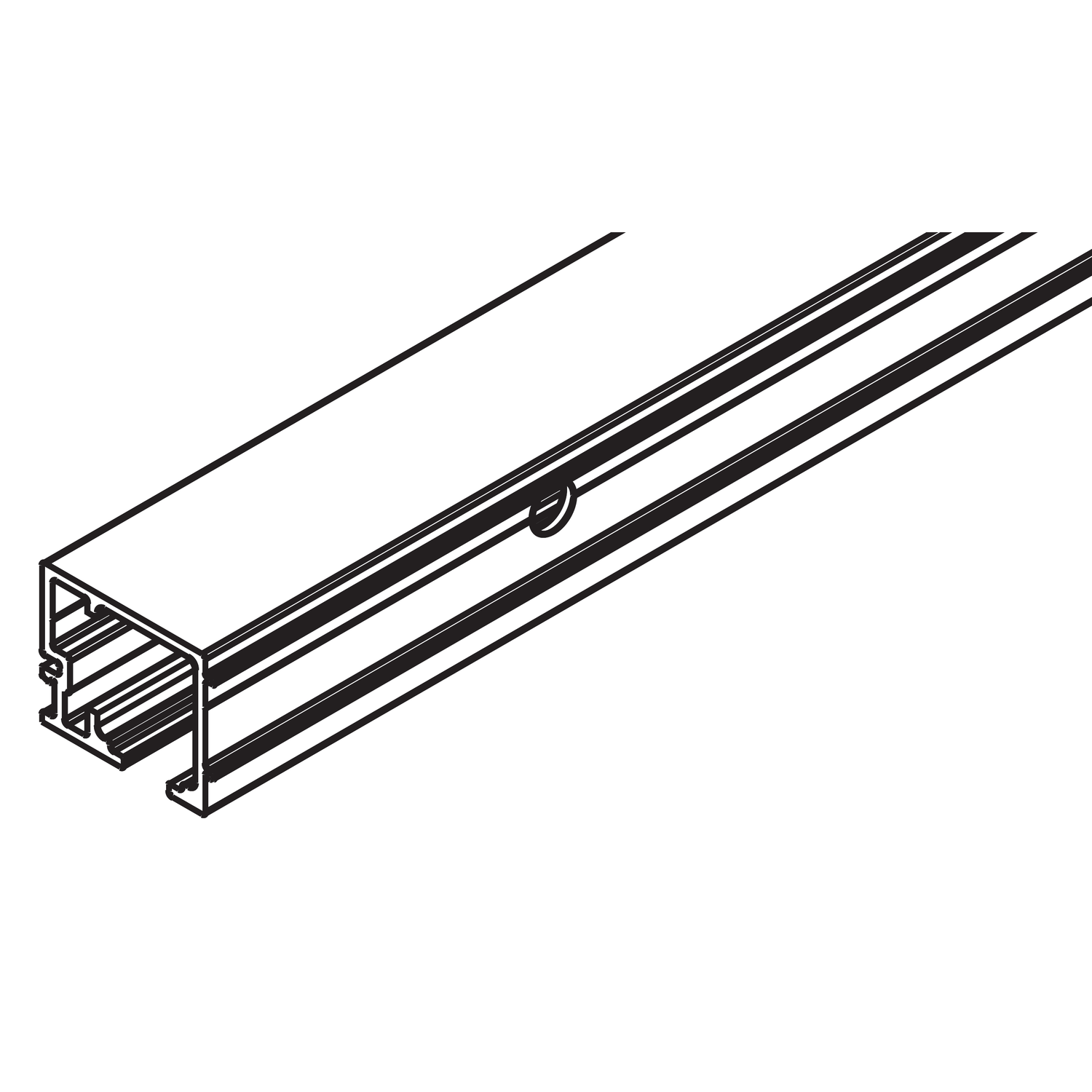 Hawa Junior 80/100 looprail wandmontage 2000mm alu