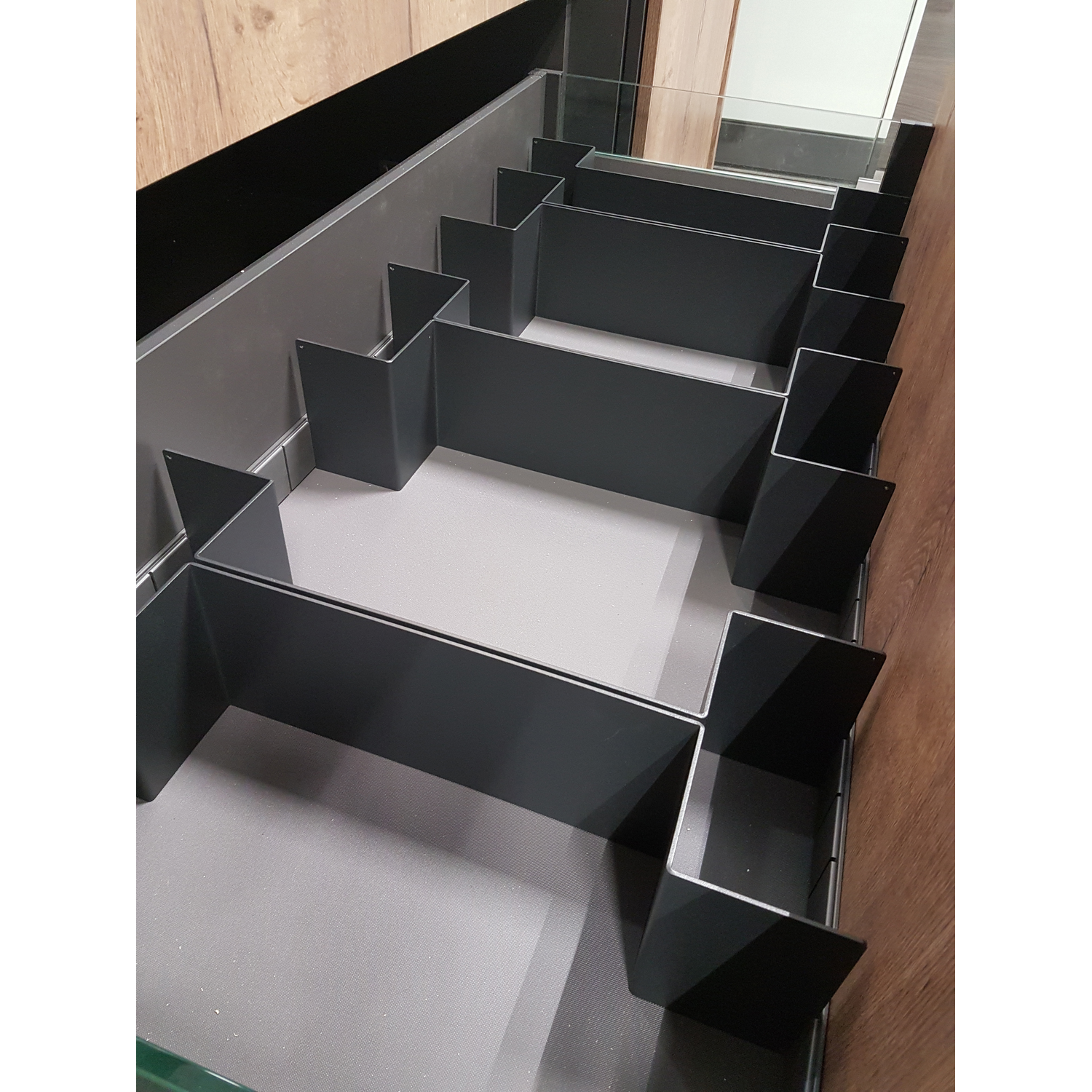 Os ladeindeling k 120 cm h 12,9 cm leigrijs