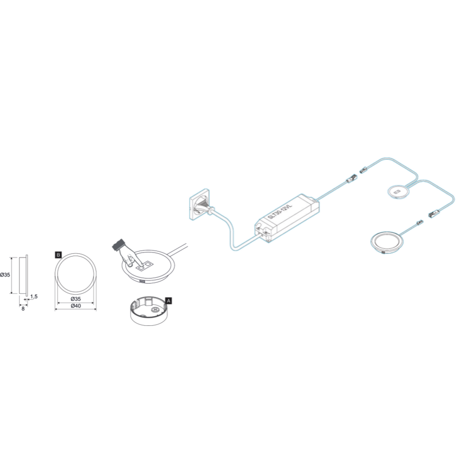 Led Emotion sturing sensor 15W, 12V, 2.5a
