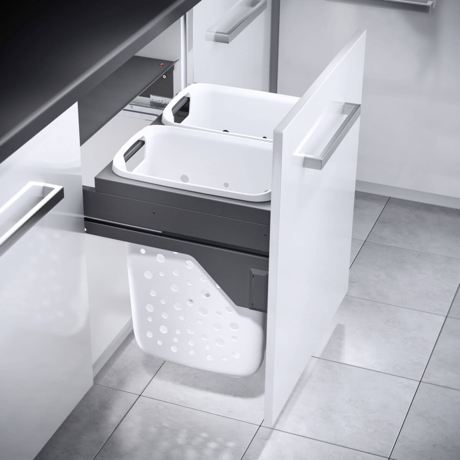 Hailo Laundry Carrier k.60 2x33l grijs