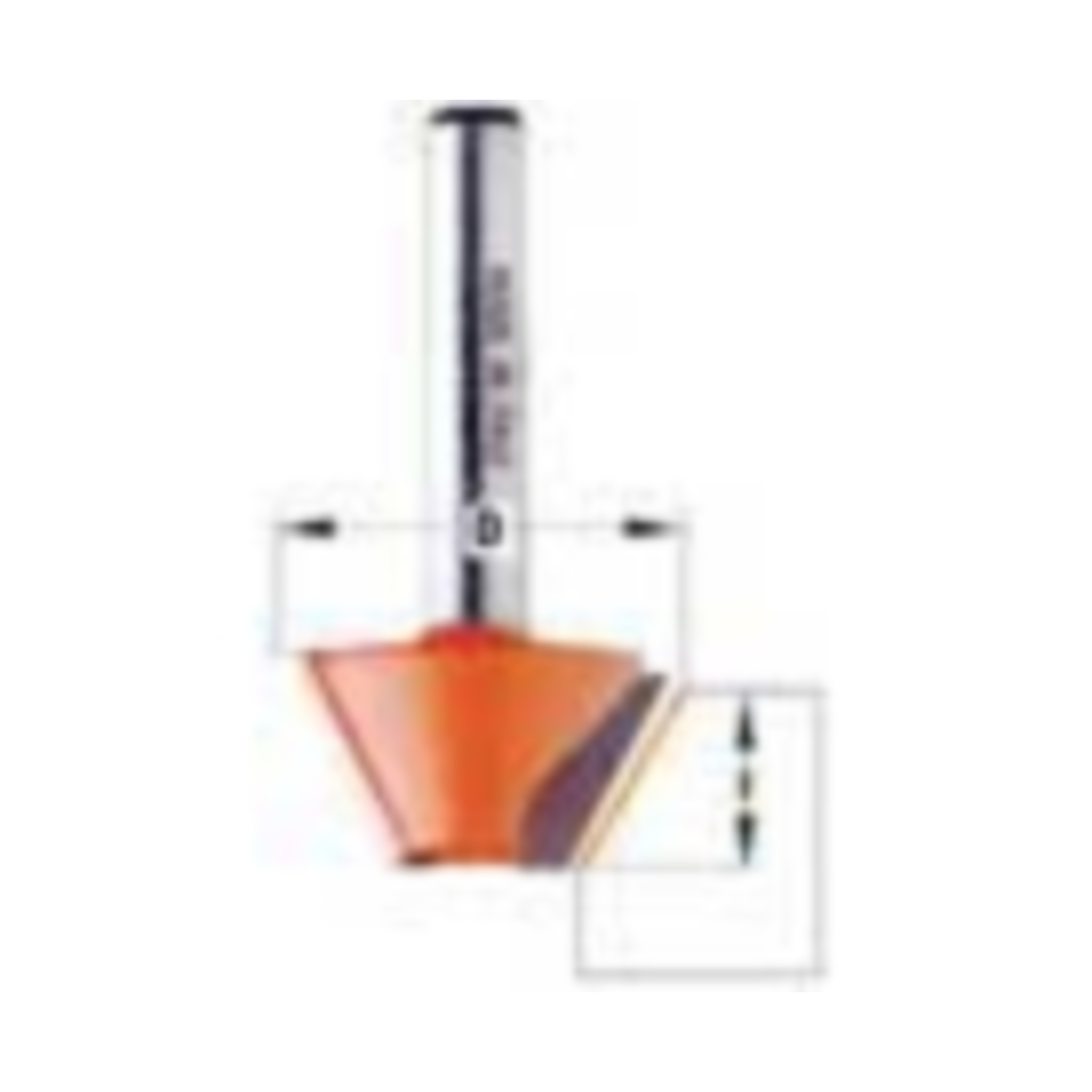 Afschuinfrees d=25 i=8 lt=41 <45°