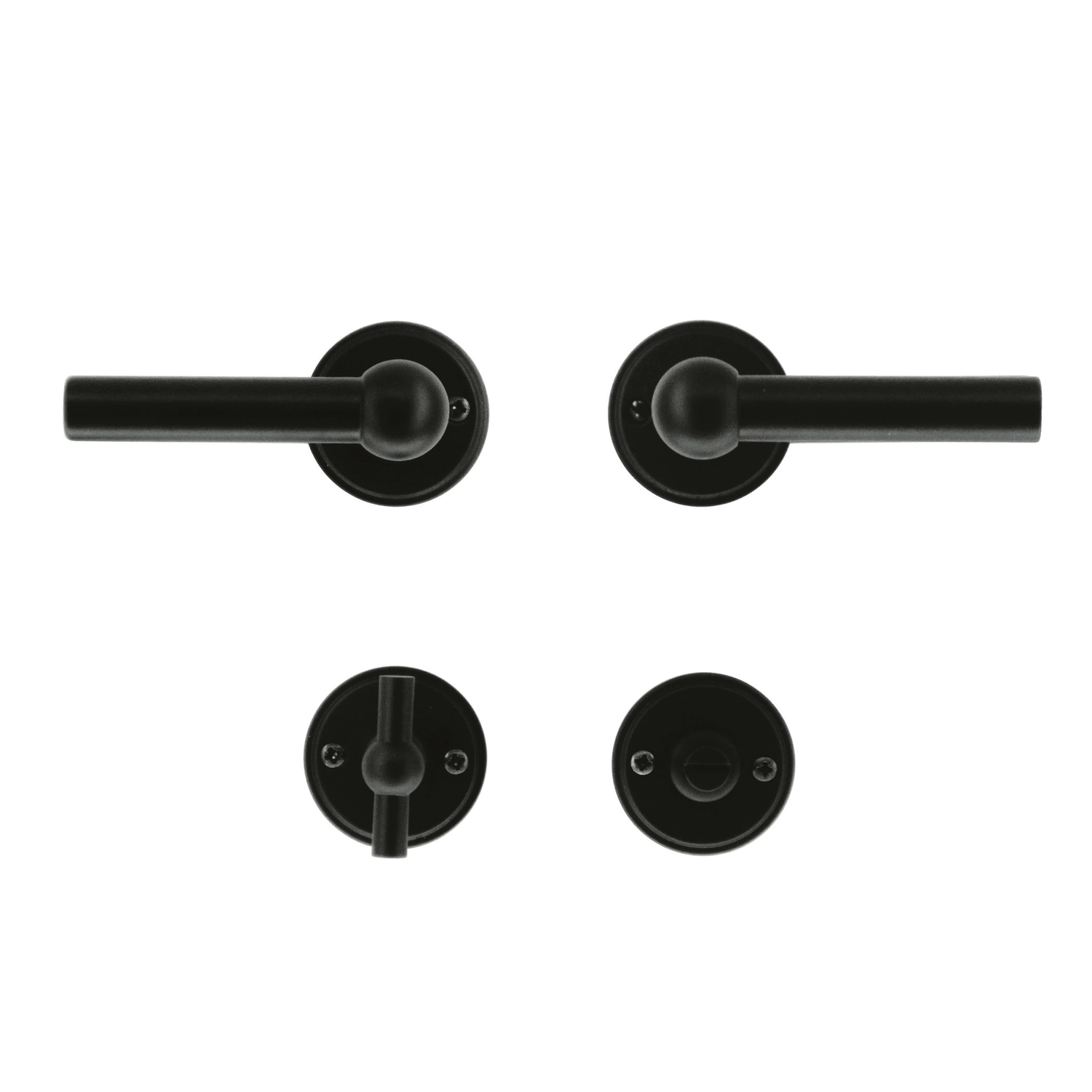 Deurkruk Pro petana l+l zwart r+wc