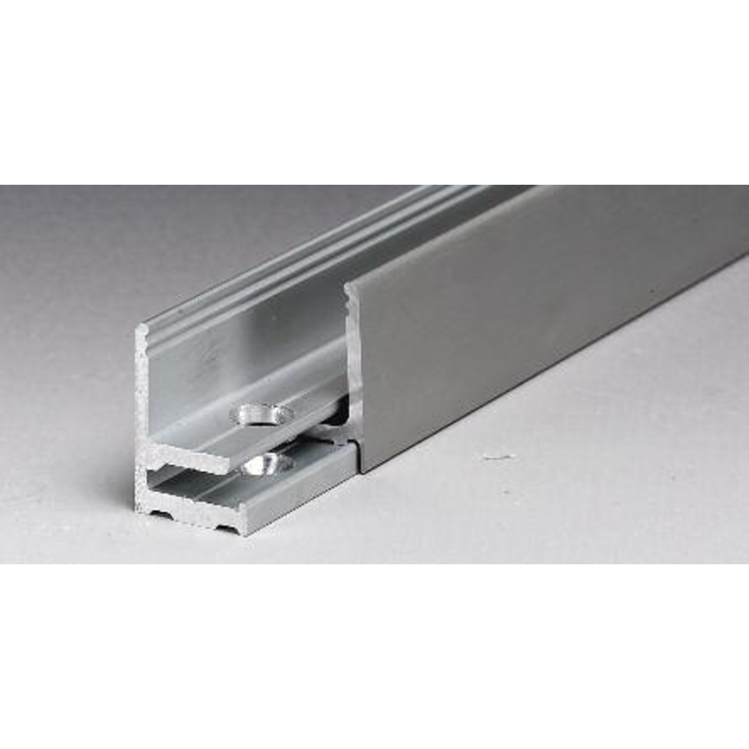 Voorgeboord klikprofiel PROFIX, voor 8/13.5 mm glas, B21 H30 L3000, glanzend aluminium