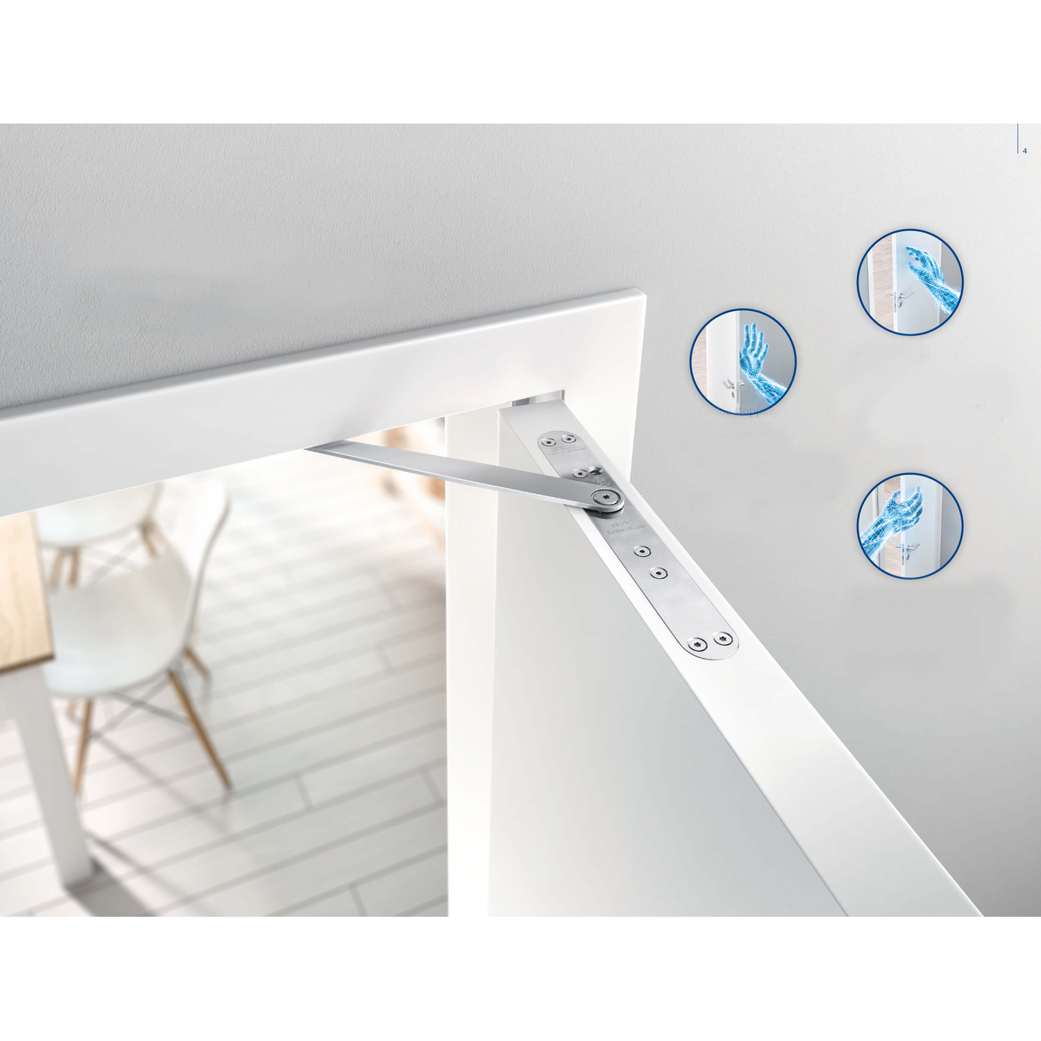 Geze active stop zilver (inbouw)