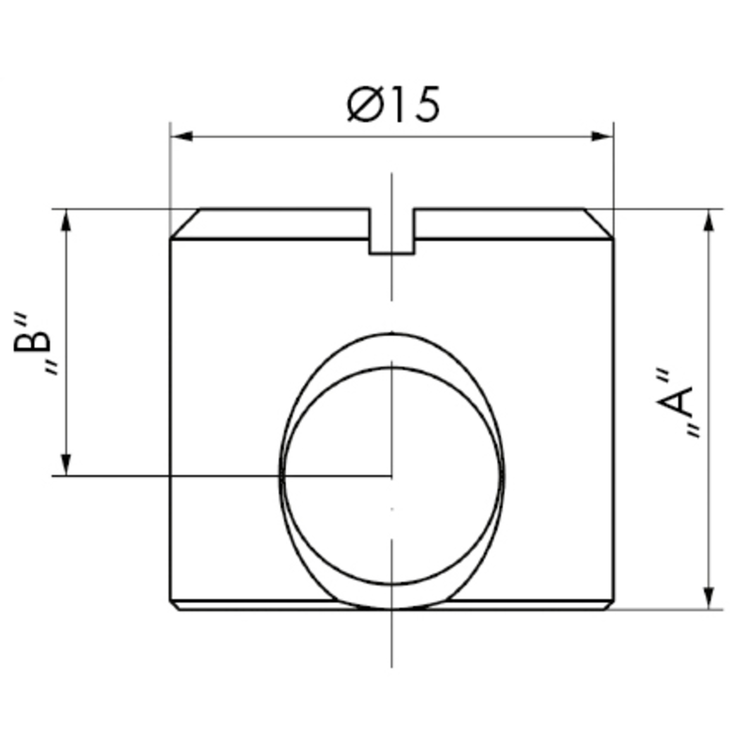 FF verbindingssysteem behuizingué staal 12x7.5mm