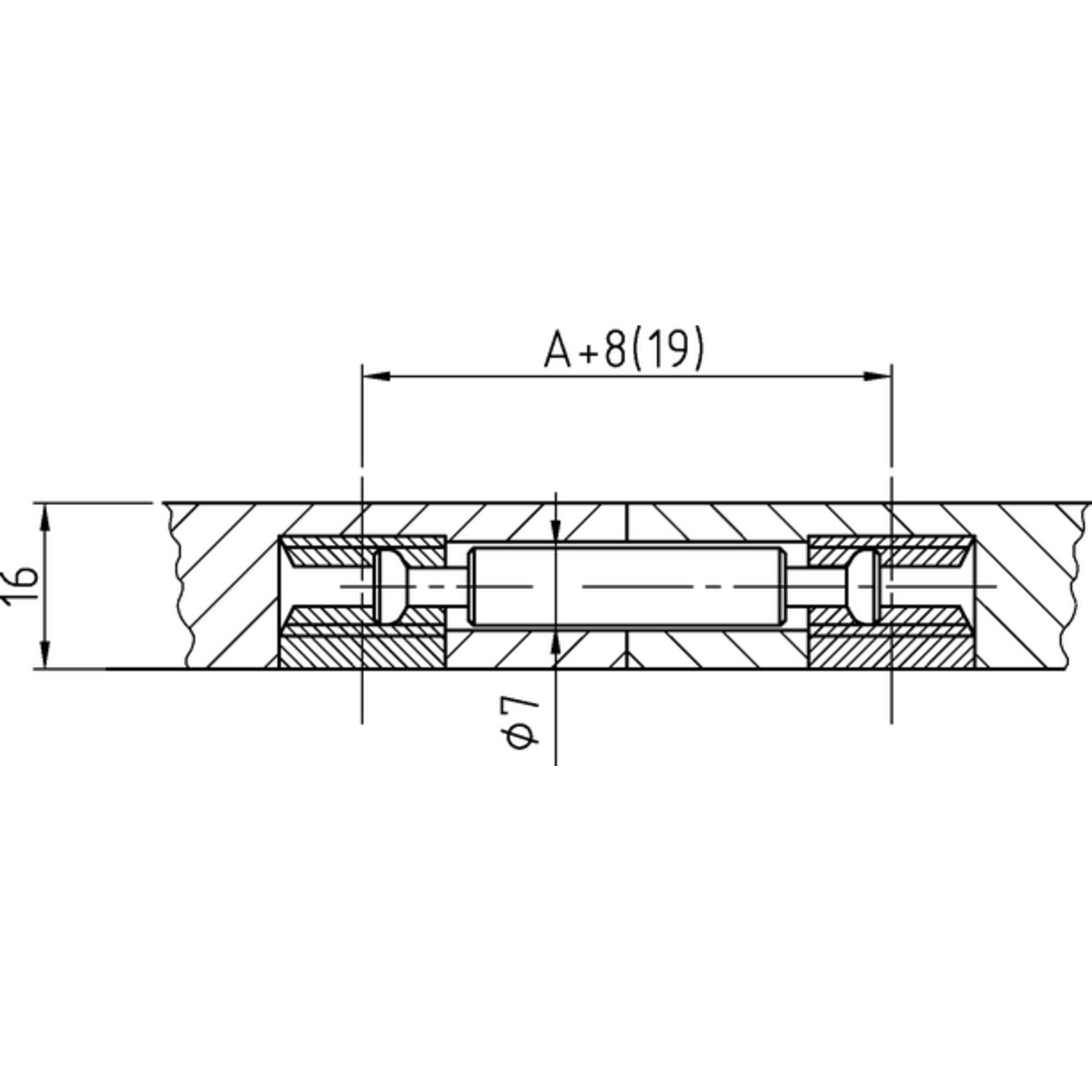 Dubbele drevel staal spanmaat 60mm
