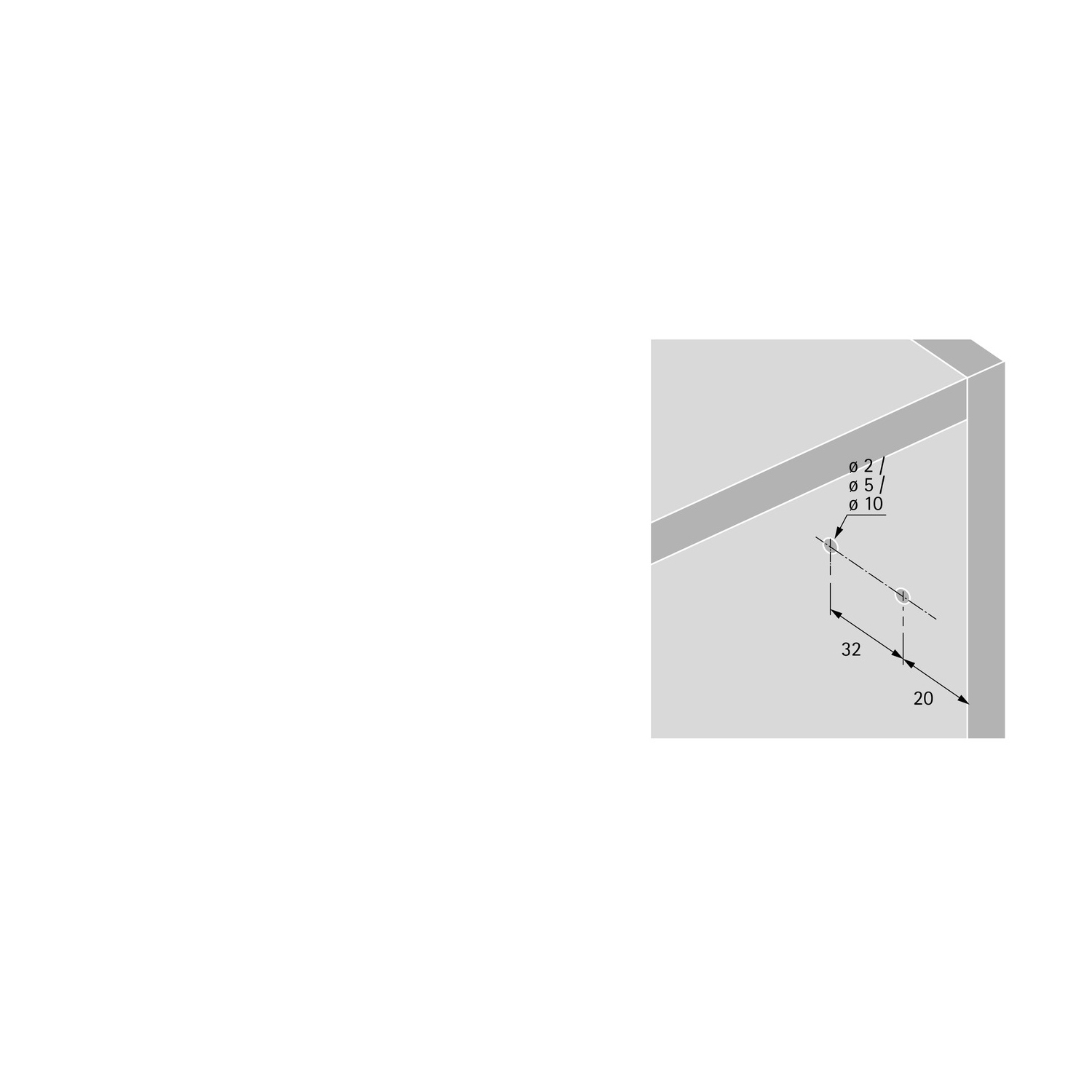 Push to open Silent, voor schroefbevestiging, wit