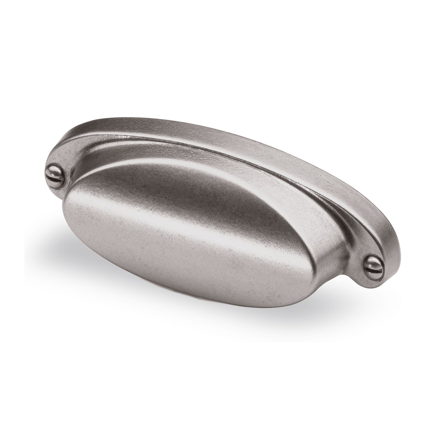 Schelpgreep Lorica, boorafstand 64, L 100 mm, B 33 mm, H 22 mm, tinkleurig