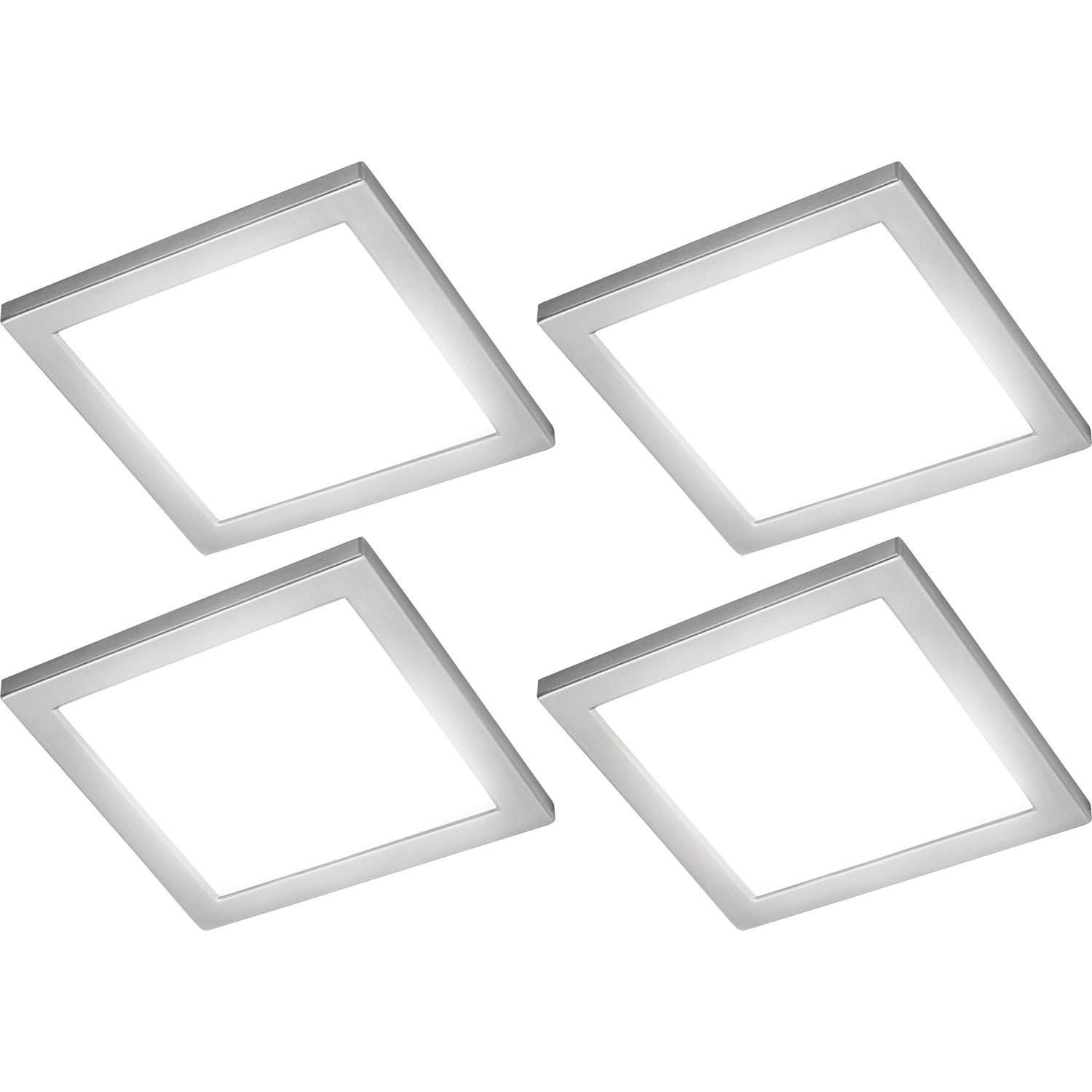 Ria led-Set 4 x 5.4w 12V 3000K RVS + schakelaar