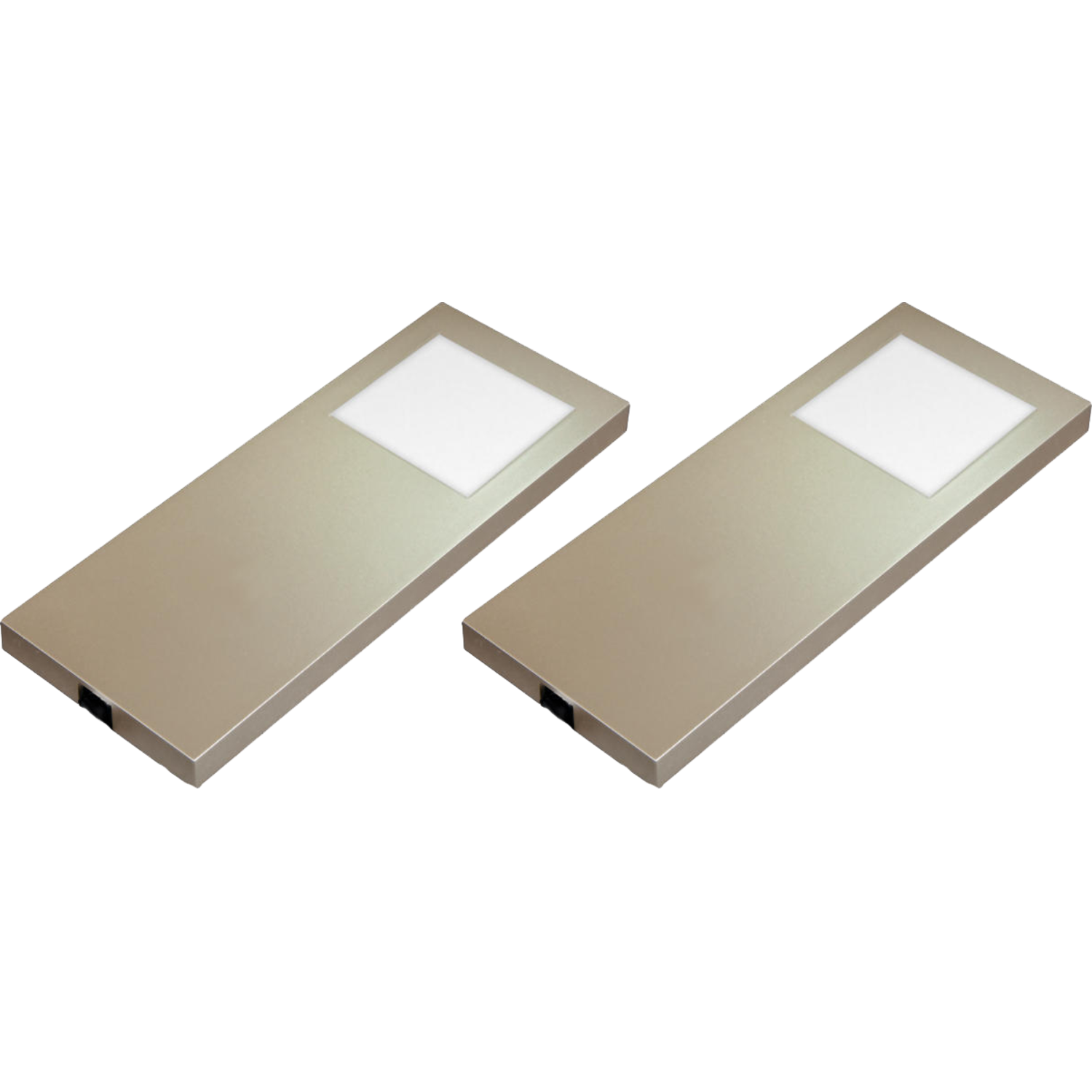 Hera set 2 x Slim-pad F led 5W 24V 3000K RVS-look+ transfo led 15