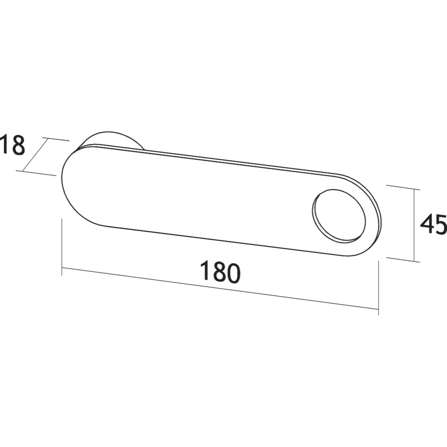 Tf-line klaphaak loop l.180mm antraciet
