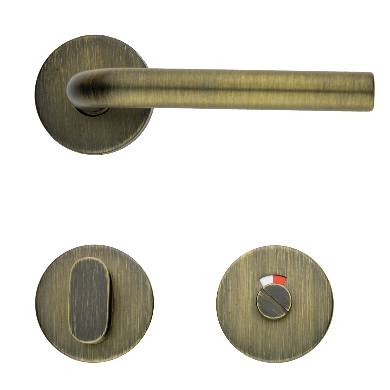 Deurkruk Pro l shape 16mm mat brons r+wc