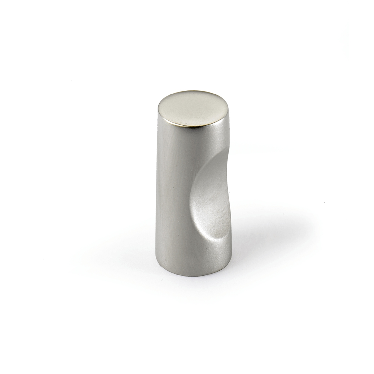Knop Almus, H 23 mm, ø 12 mm, Mat vernikkeld