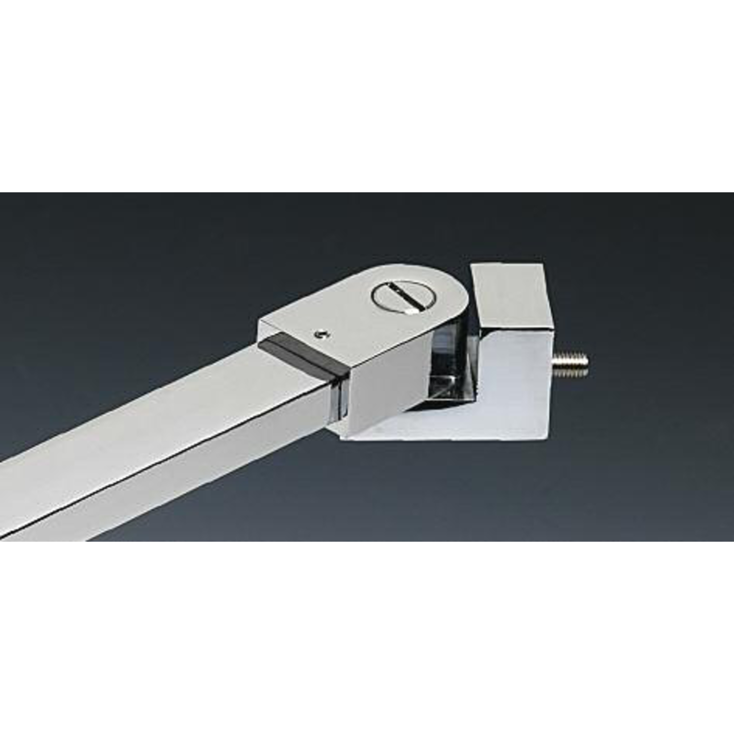 Vaste stabilisatiestang wand/glas met lage klem, voor 8/12 mm glas, L1041, chroom