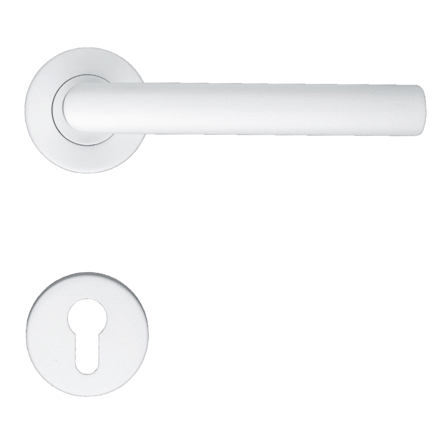 Deurkruk Pro i shape 19mm wit structuur r+e cyl