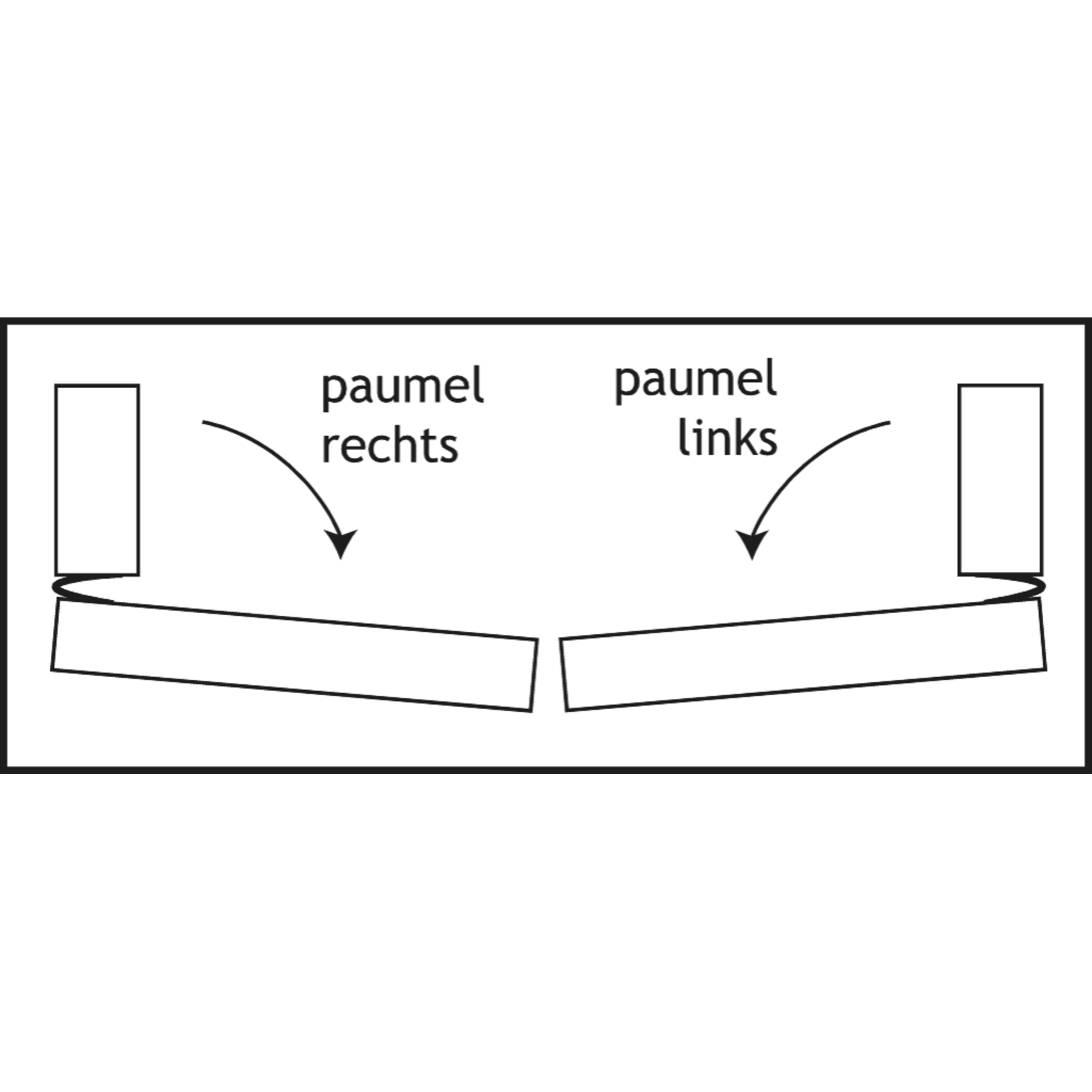 Paumel Argenta 80x80 re alu zwart afger