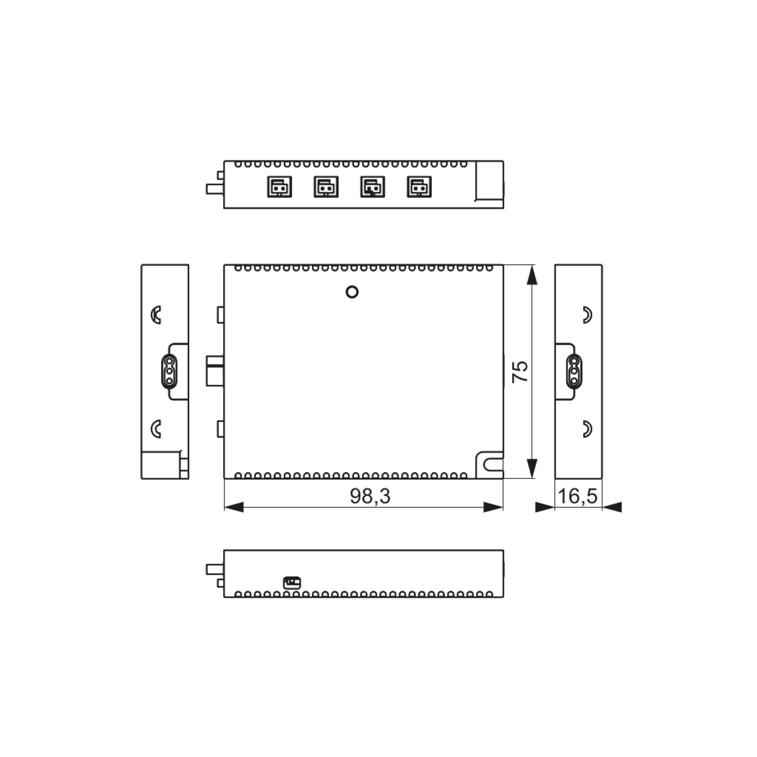 Mec Driver 4-kanaal RF-Module 12V - 4 groepen